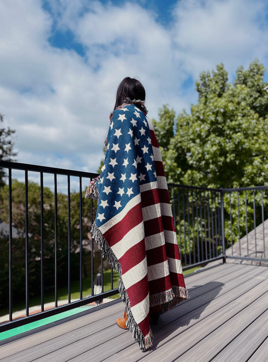America 250th Flag Woven Blanket