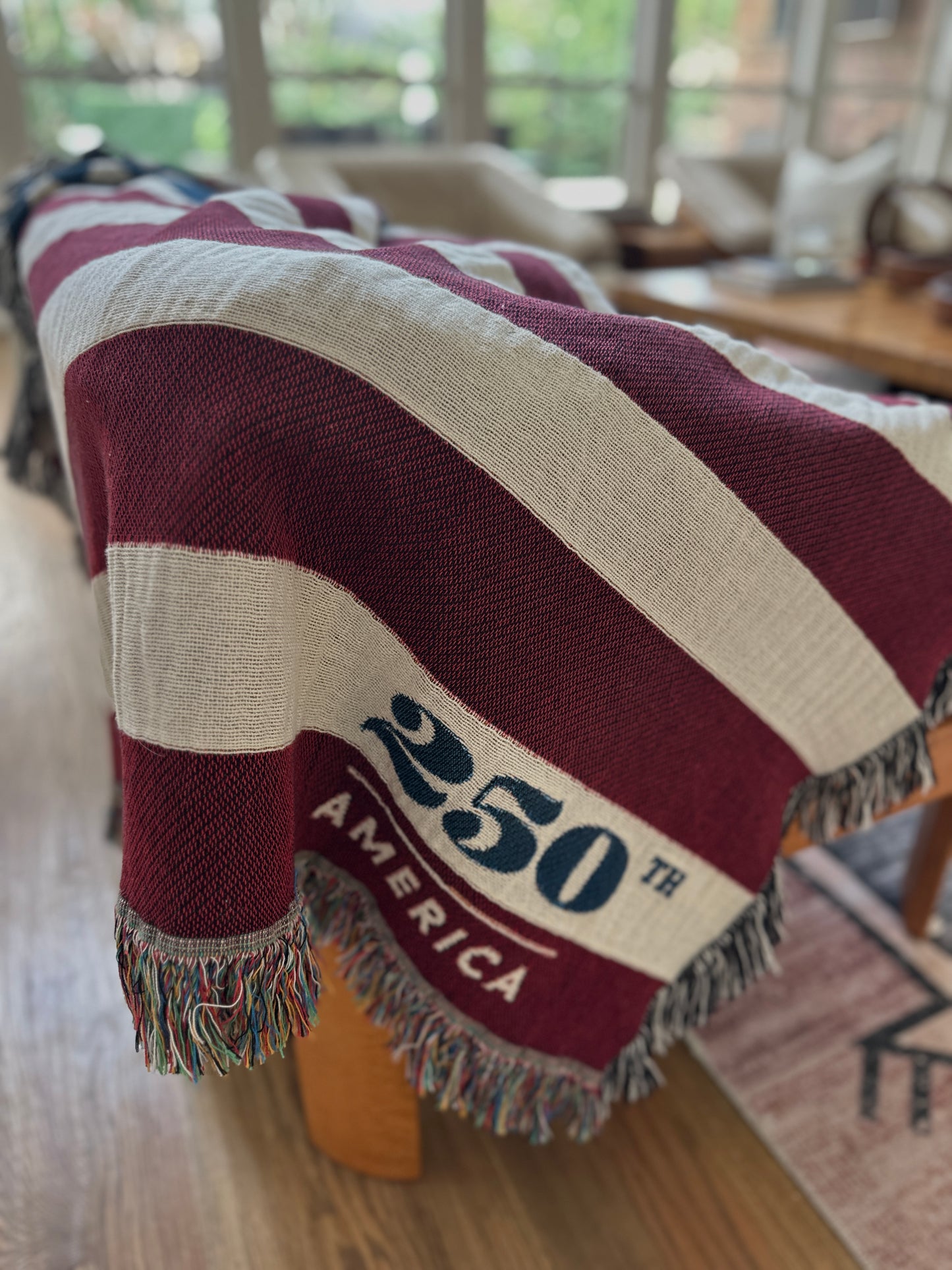 America 250th Flag Woven Blanket
