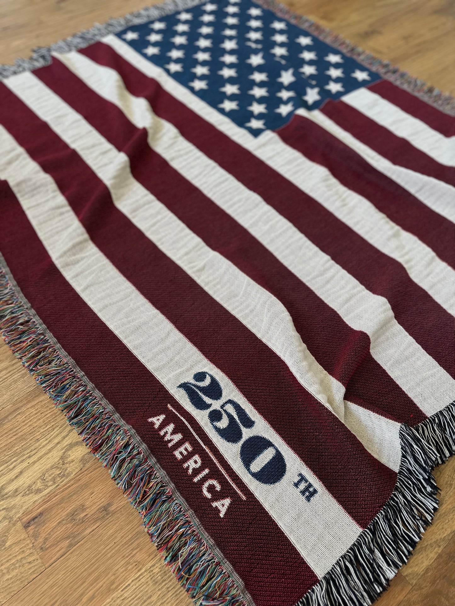 America 250th Flag Woven Blanket