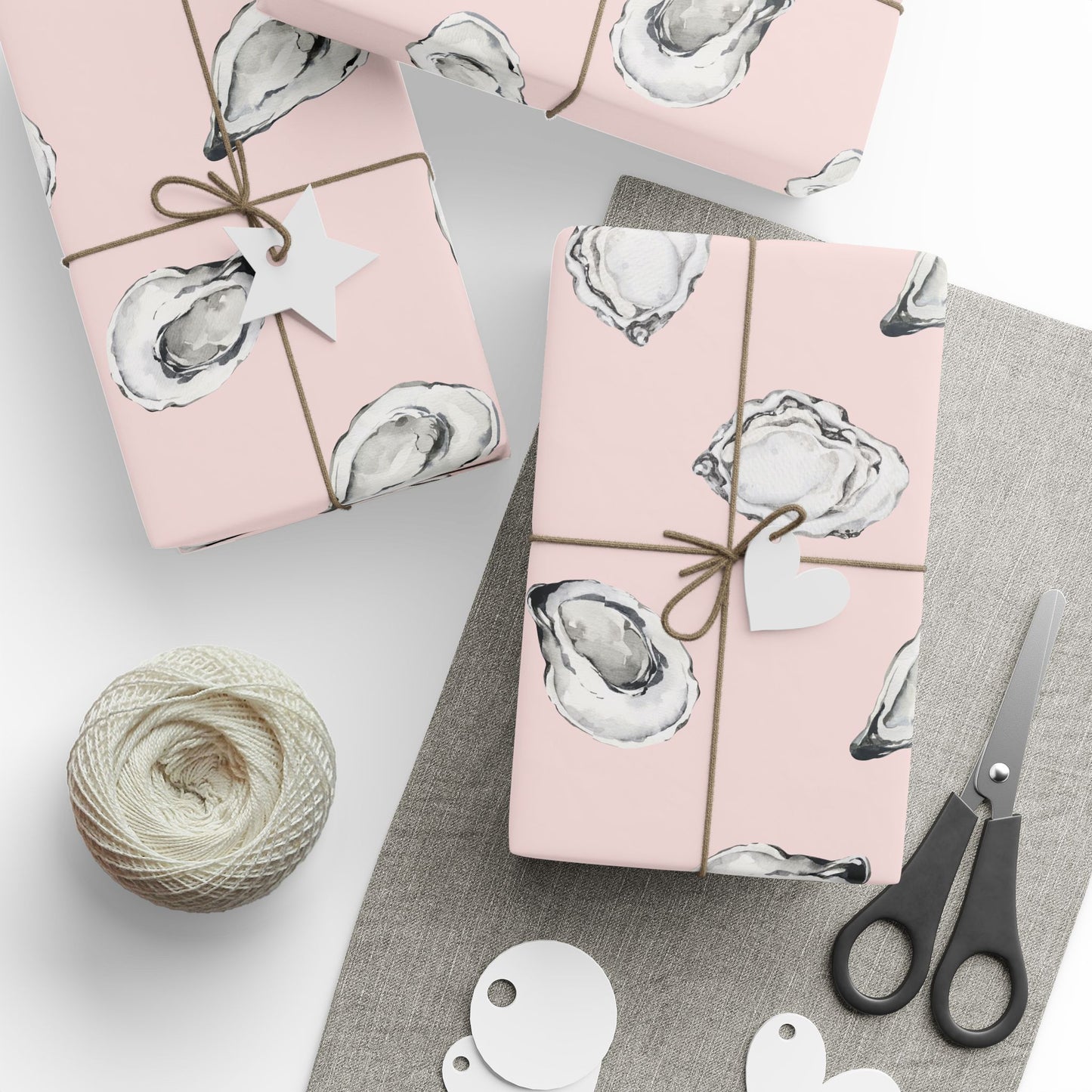 Pink Oyster Wrapping Paper Roll
