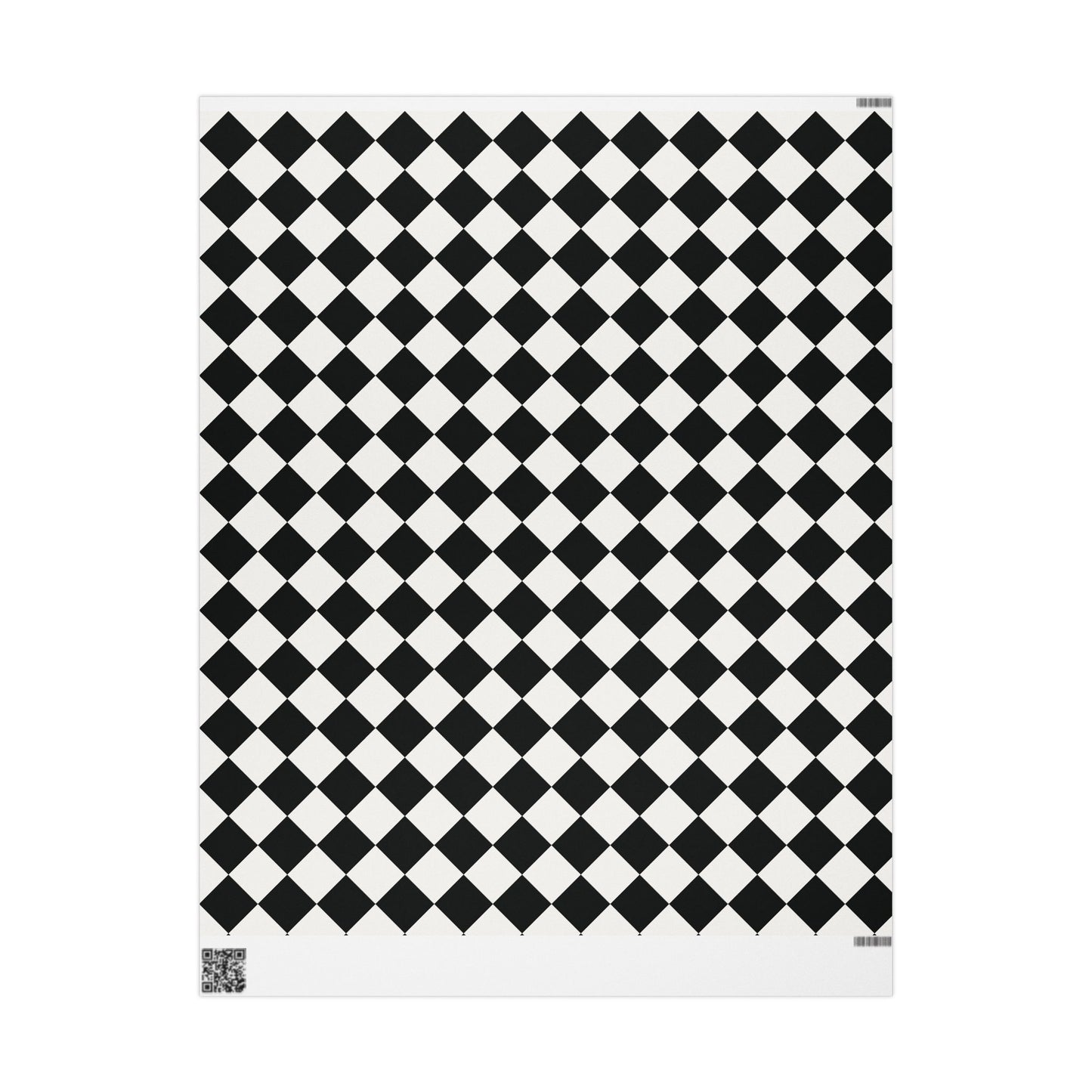 Black & White Diamond Wrapping Paper Roll