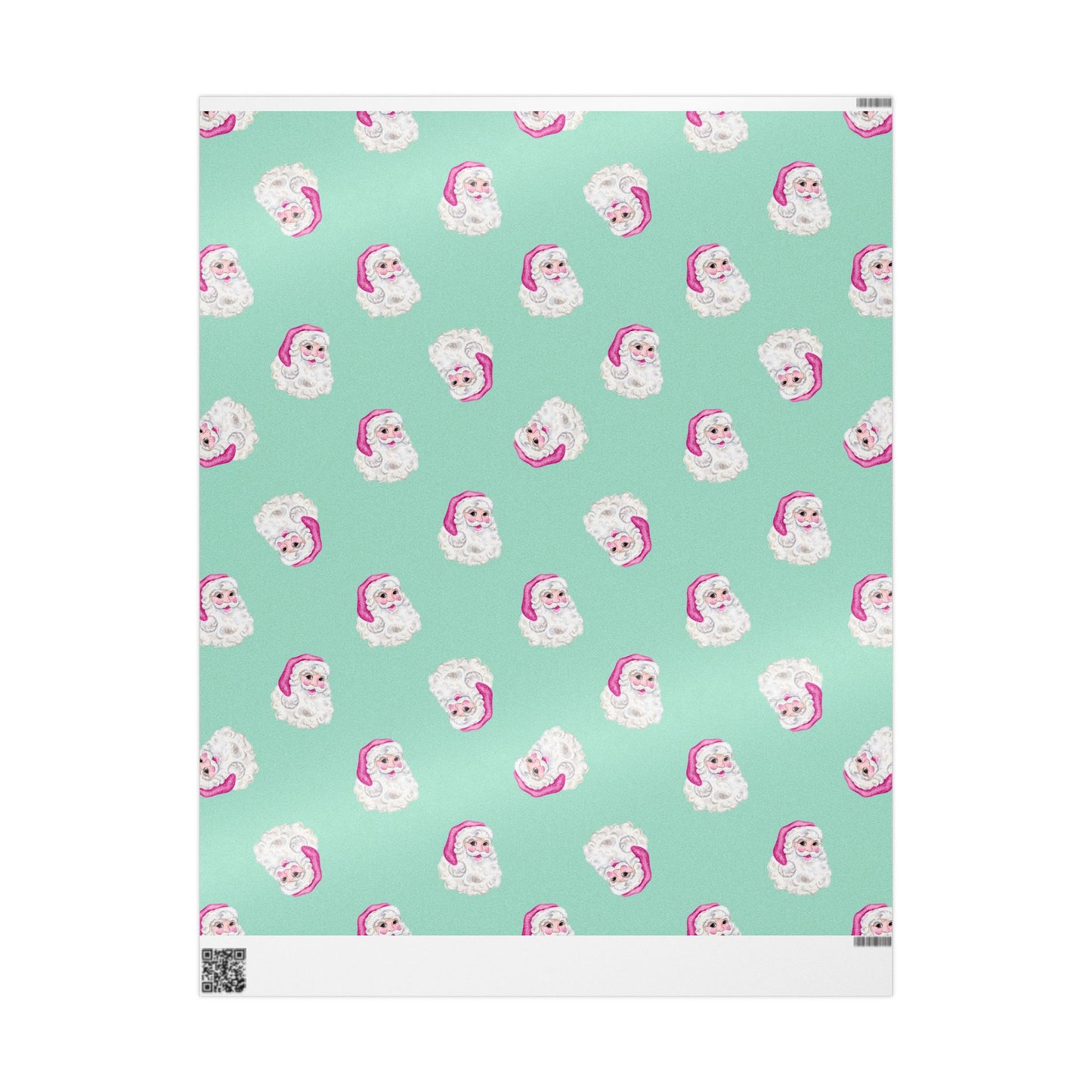 Turquoise & Pink Sequin Santa