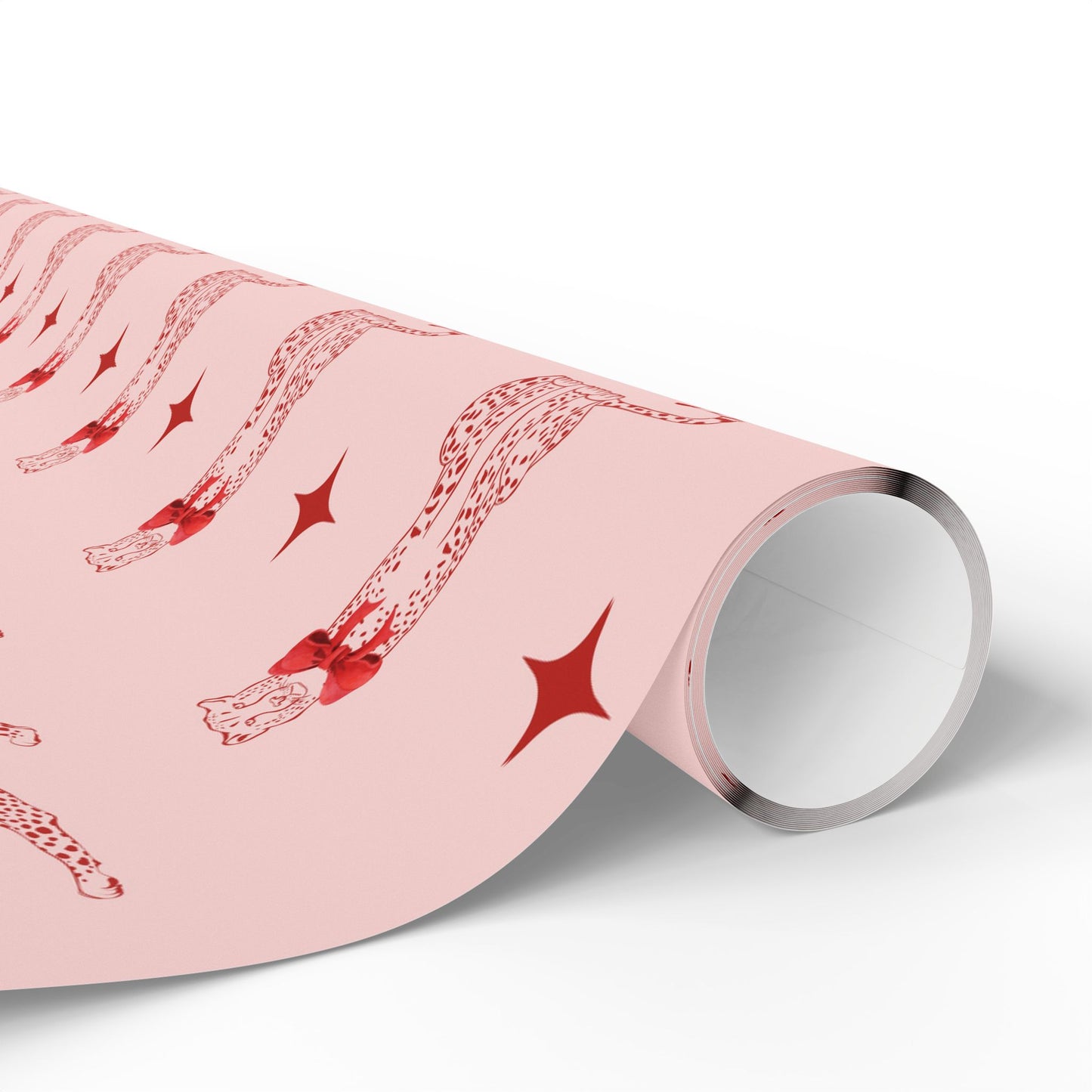 Leopards in Bows Personalized Wrapping Paper Roll
