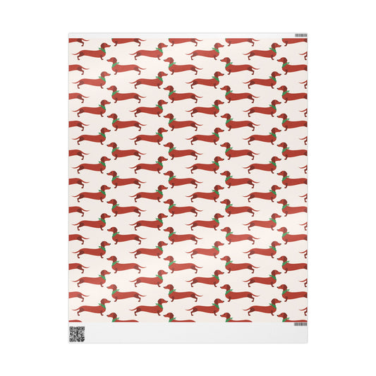 Weenie Dog With Bandana's Funny Wrapping Paper, Father's Day Wrapping Paper, Gift Wrap For Him