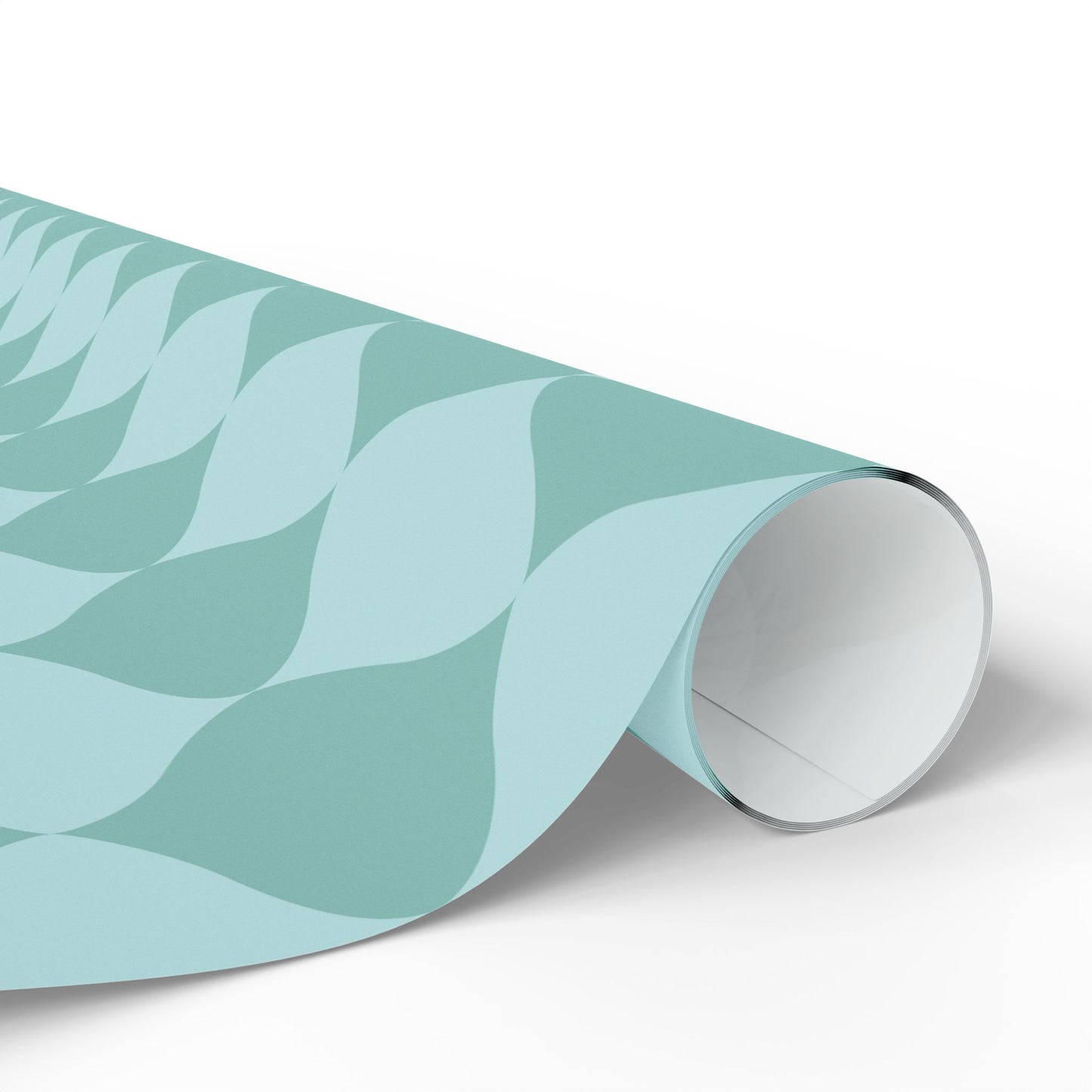 Turquoise Geometric Wrapping Paper Roll
