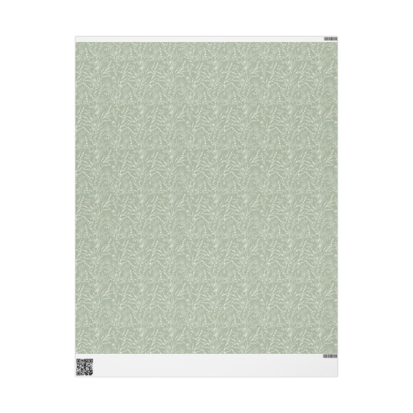 Sage Floral Wrapping Paper Roll