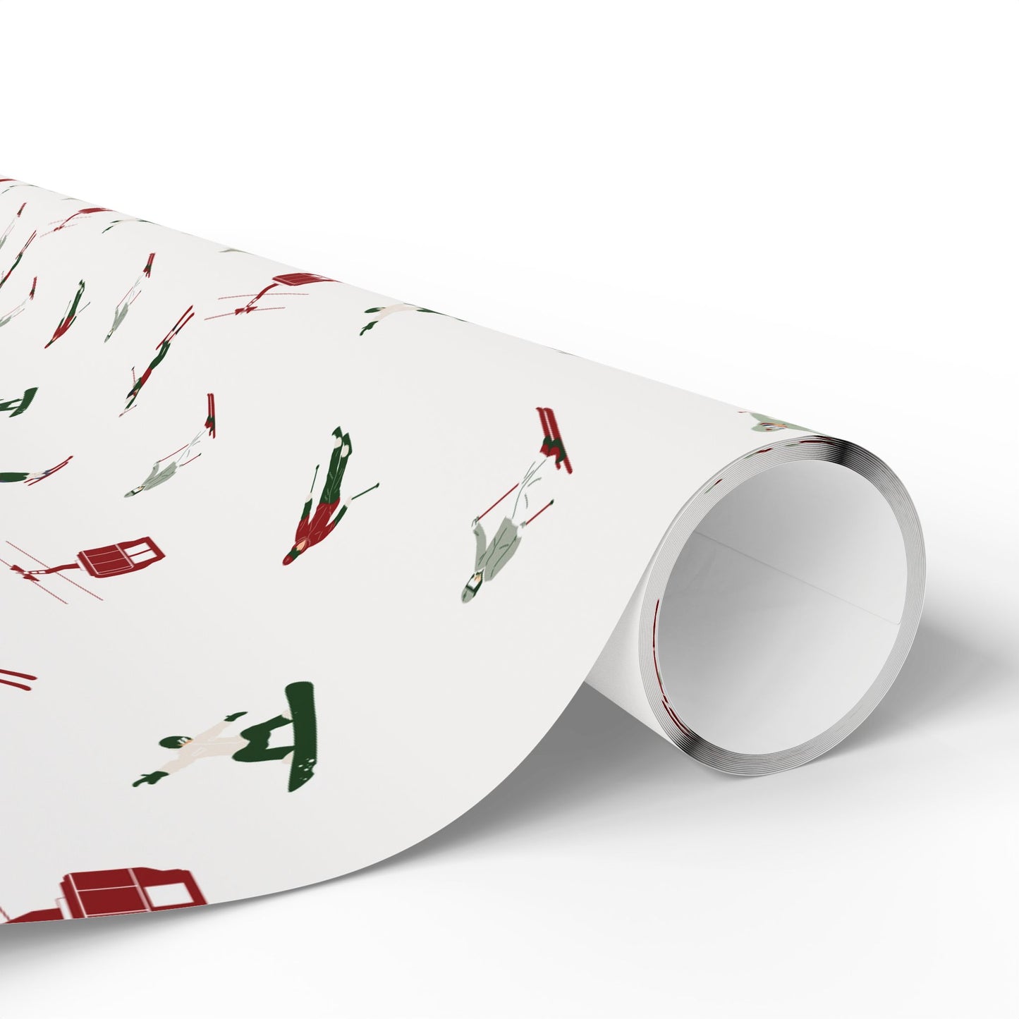 Mountain Snow Skiing Wrapping Paper