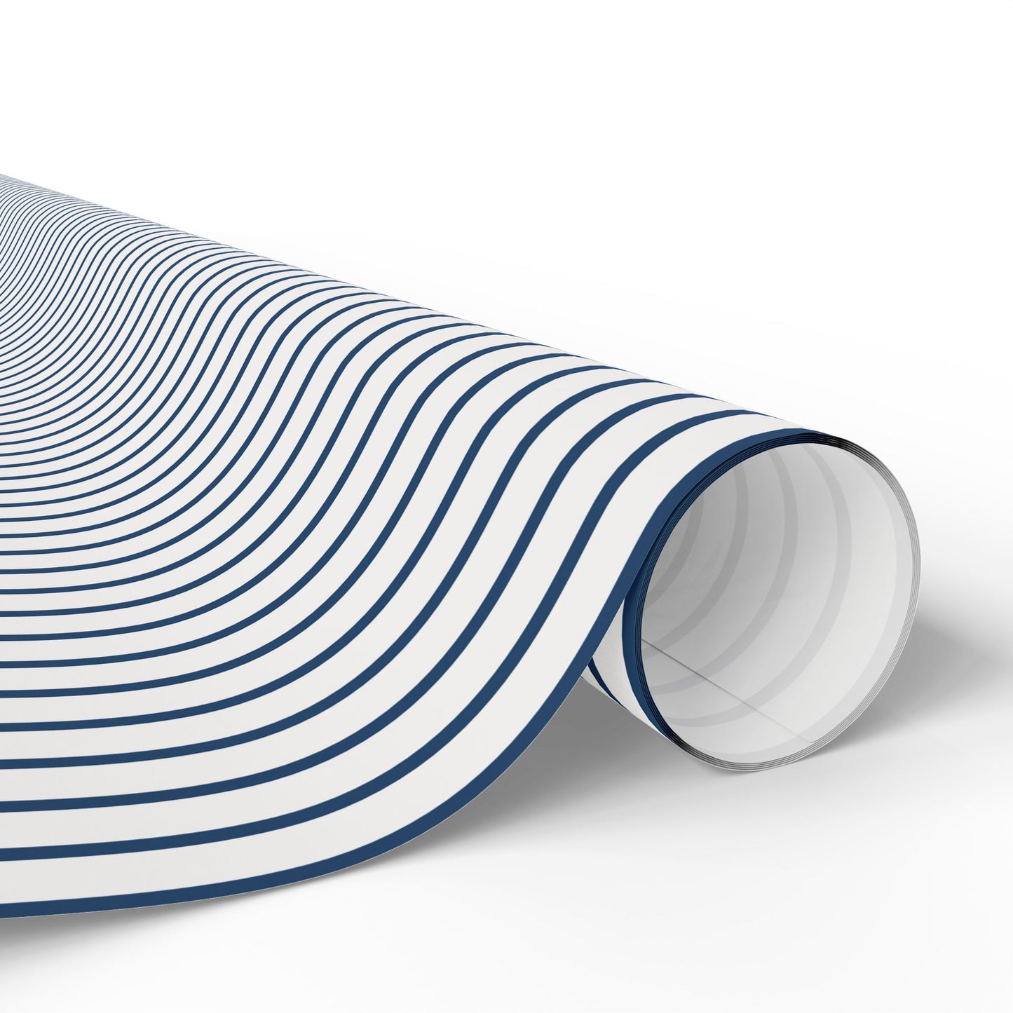 Navy Striped Wrapping Paper Roll