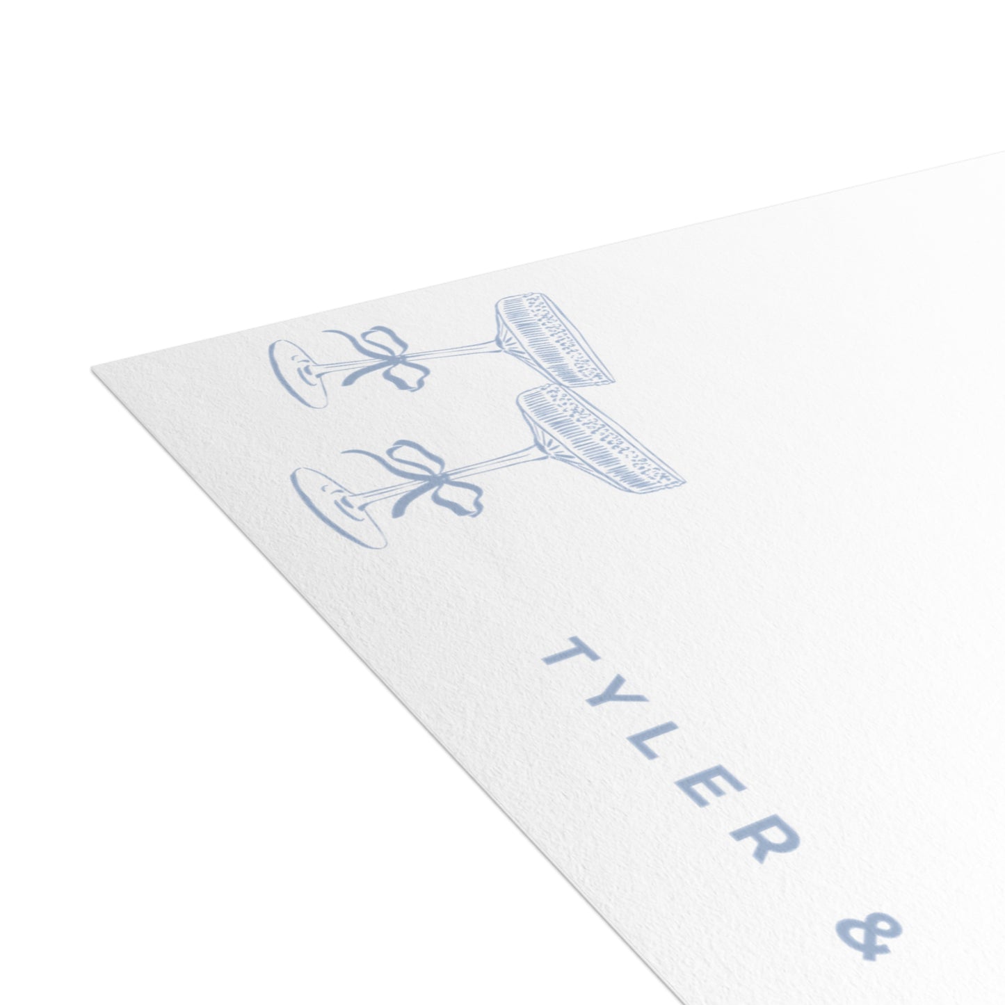 Coquette Personalized Couple Stationery with Envelopes, Couples Thank You Stationery