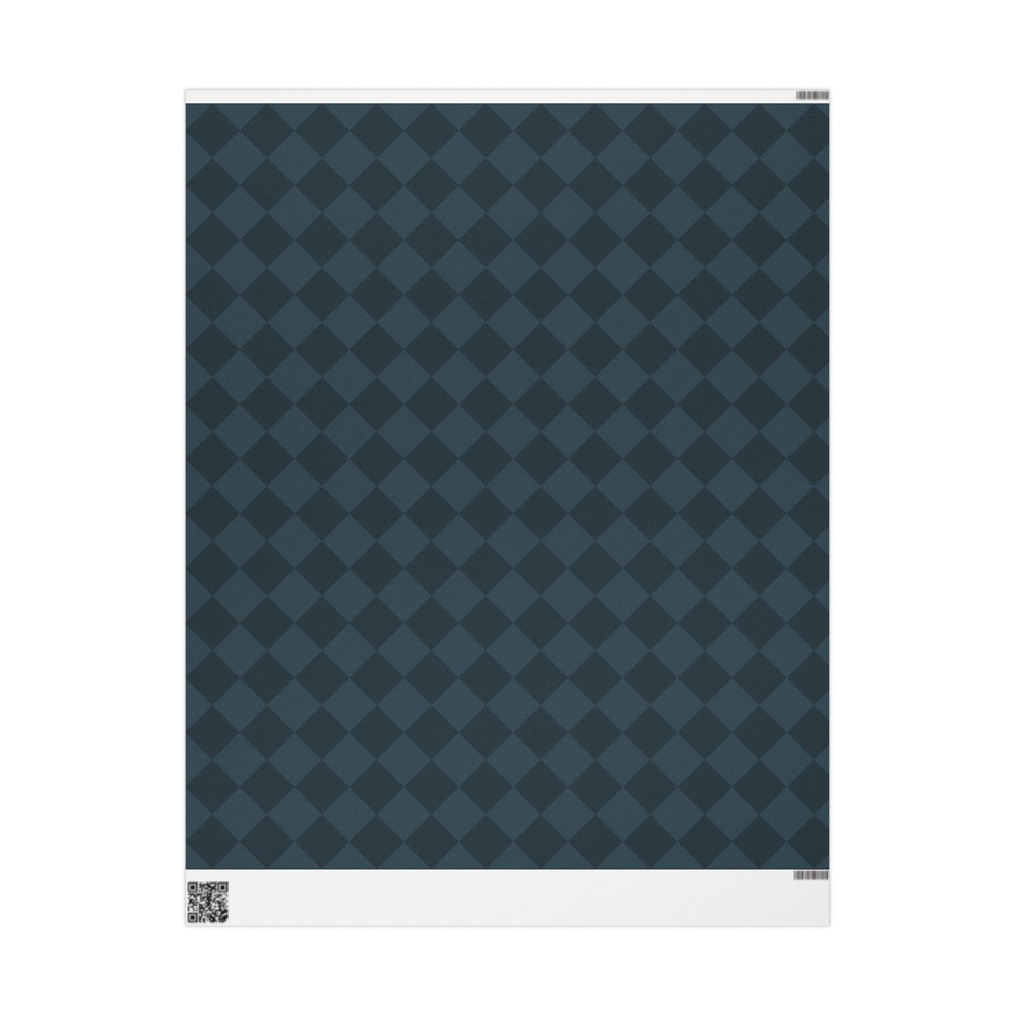 Navy Blue Diamond Checkered Wrapping Paper Roll