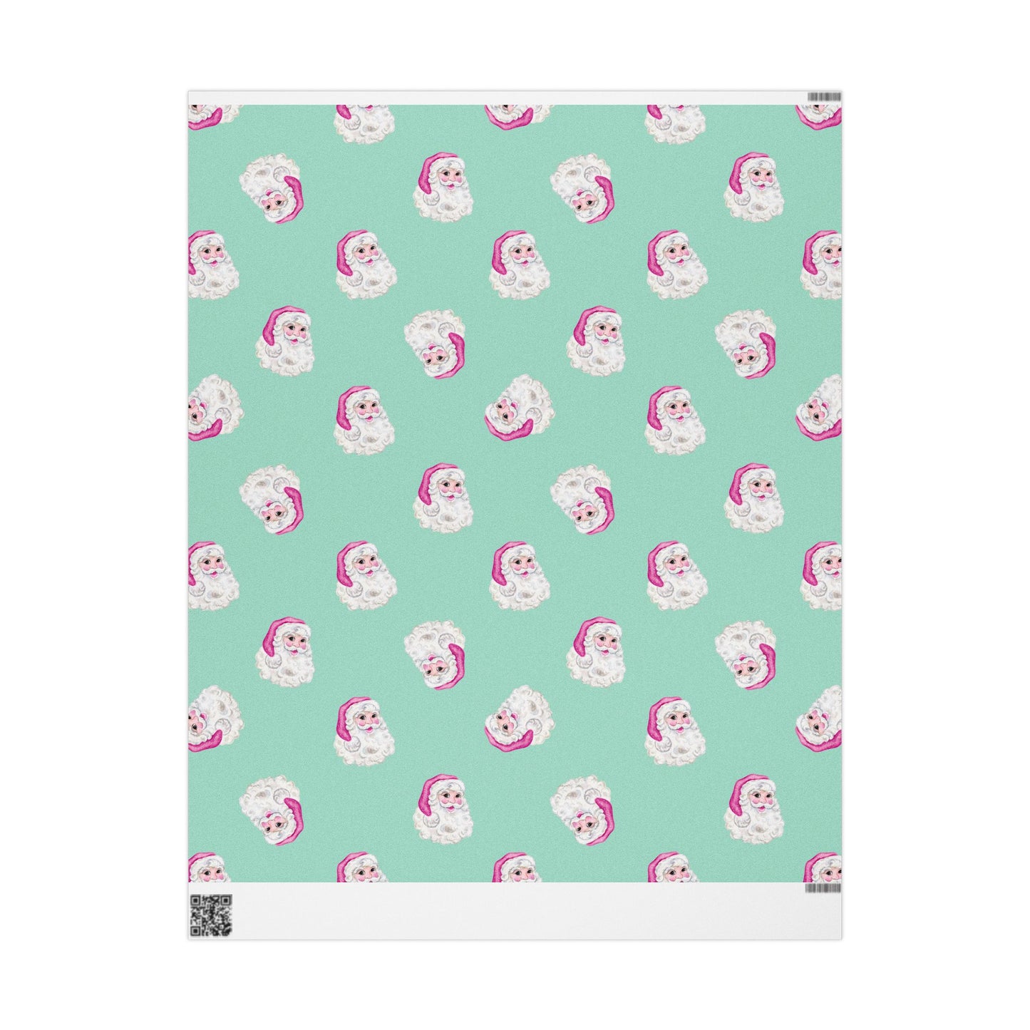 Turquoise & Pink Sequin Santa