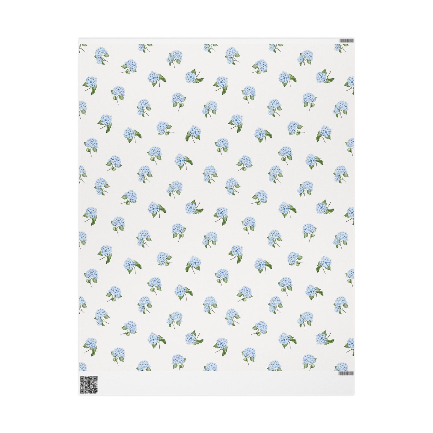 White  Hydrangea Wrapping Paper Roll