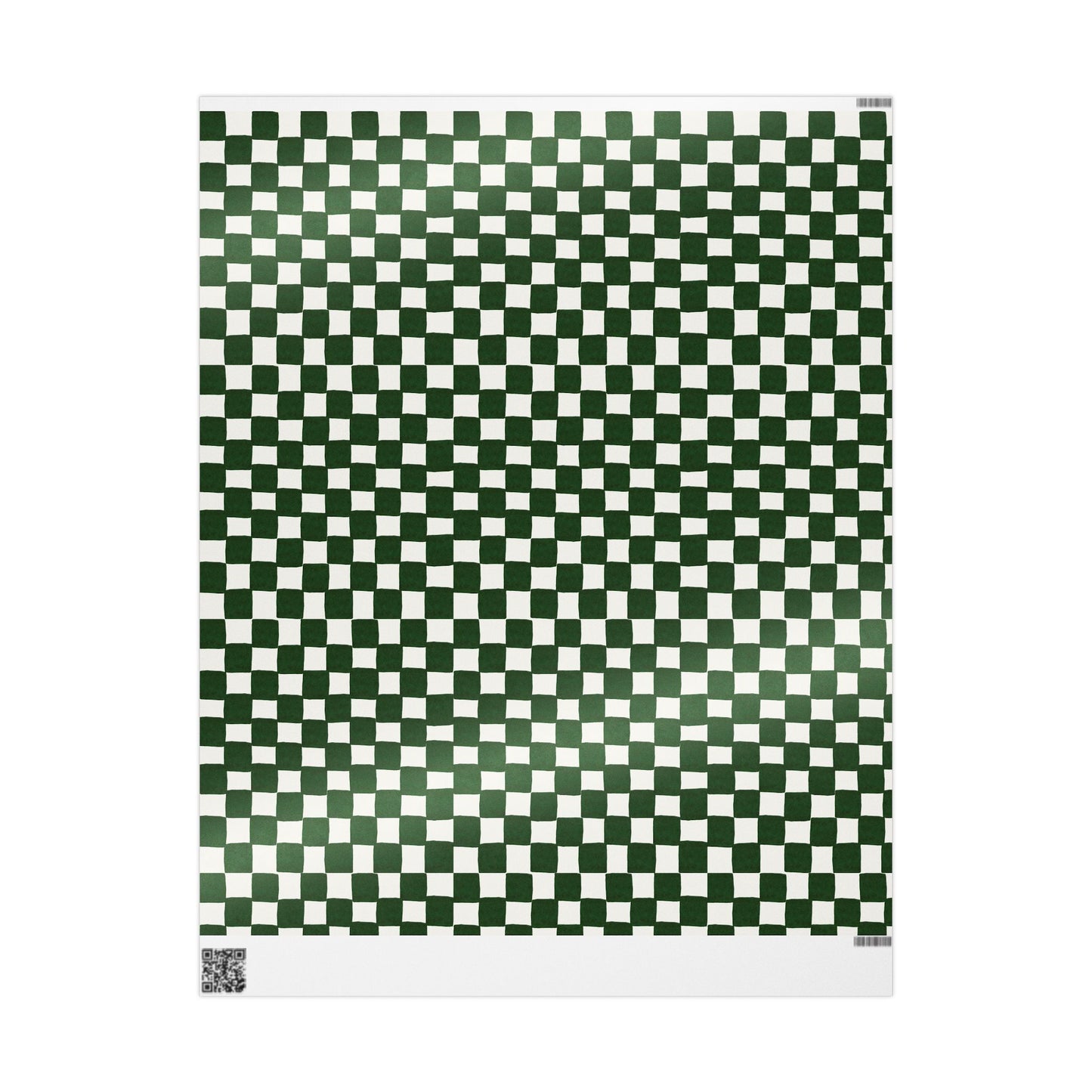 Green Checkered Wrapping Paper Roll