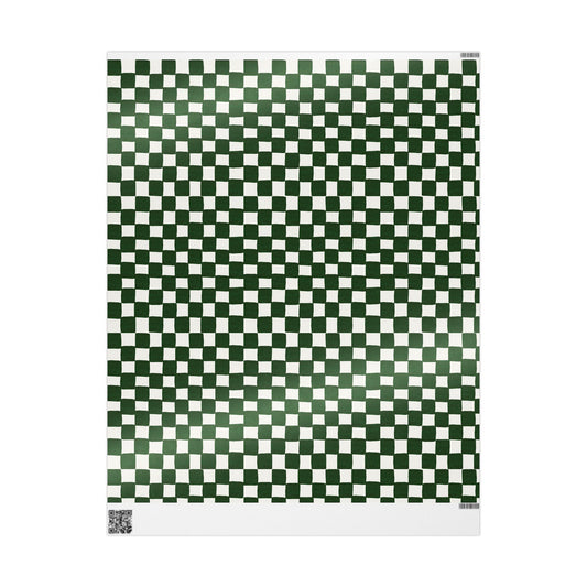Green Checkered Wrapping Paper Roll