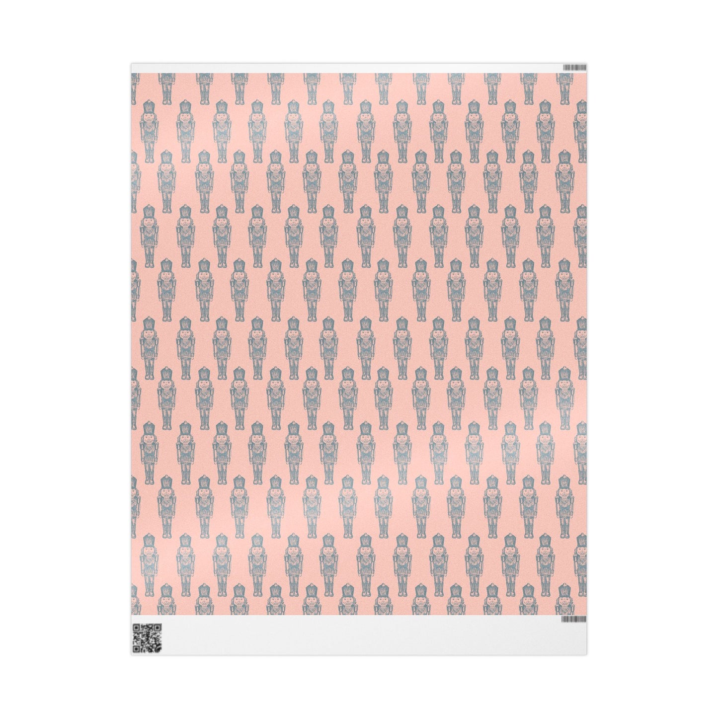Coral & Blue Nutcracker Wrapping Paper
