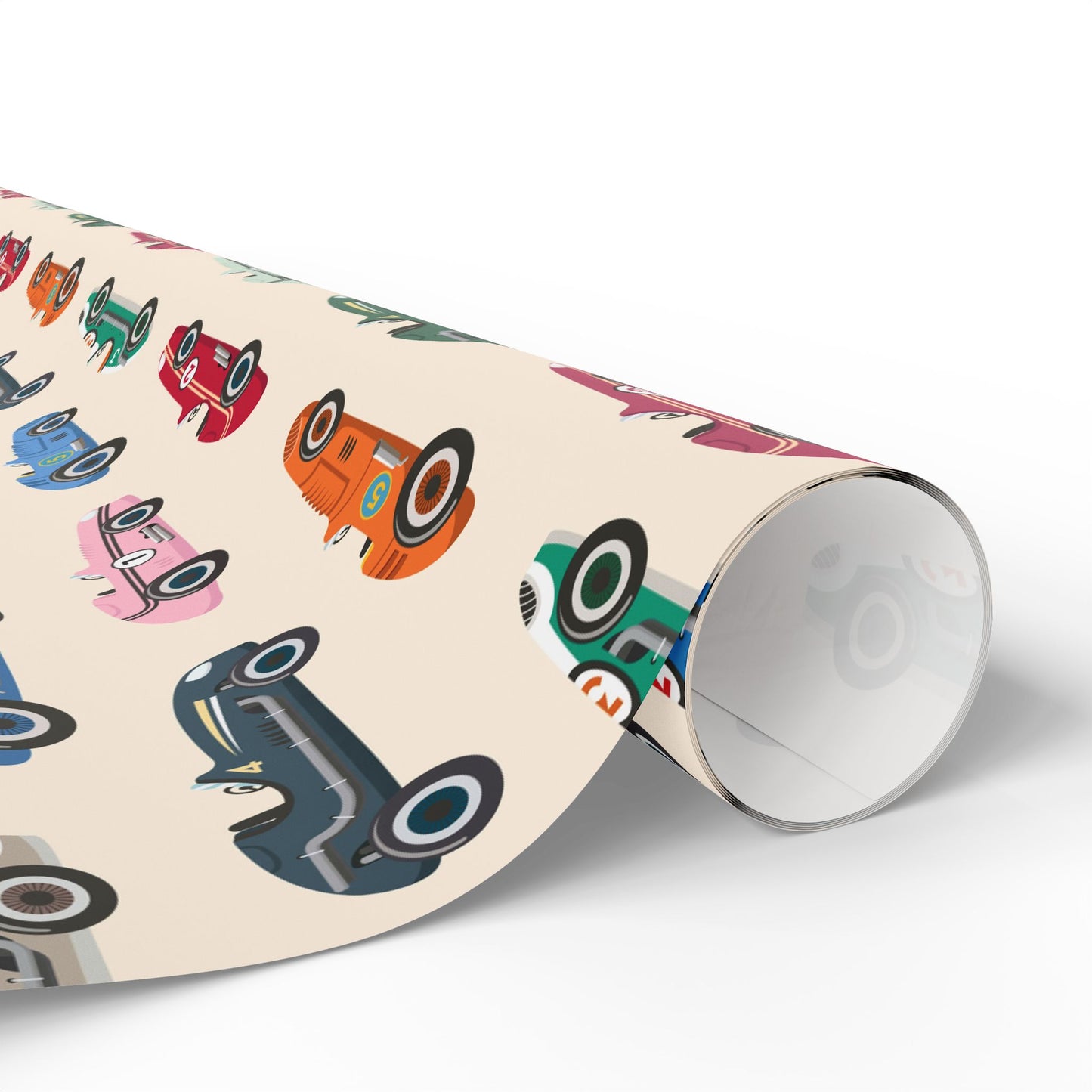 Vintage Race Cars Wrapping Paper Roll