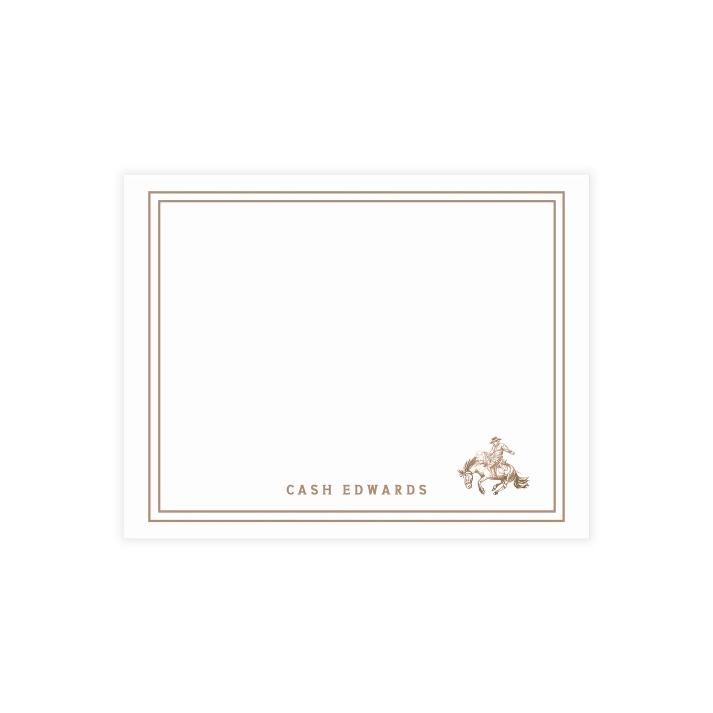 Green Rodeo Stationery with Envelopes, Personalized Stationery