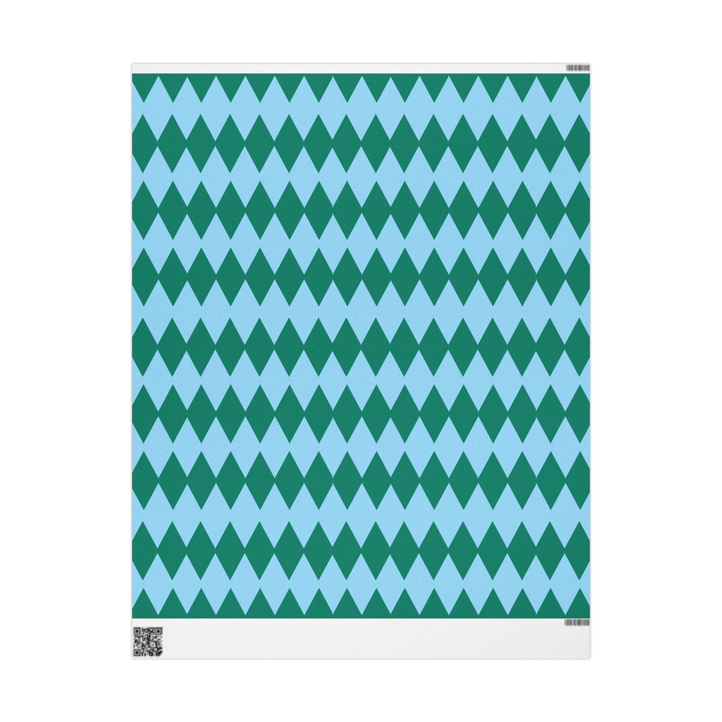 Blue & Green Harlequin Wrapping Paper Roll