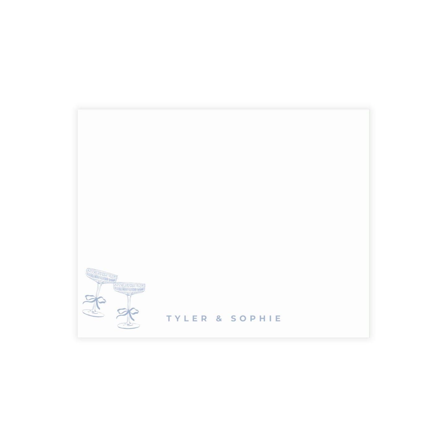 Coquette Personalized Couple Stationery with Envelopes, Couples Thank You Stationery