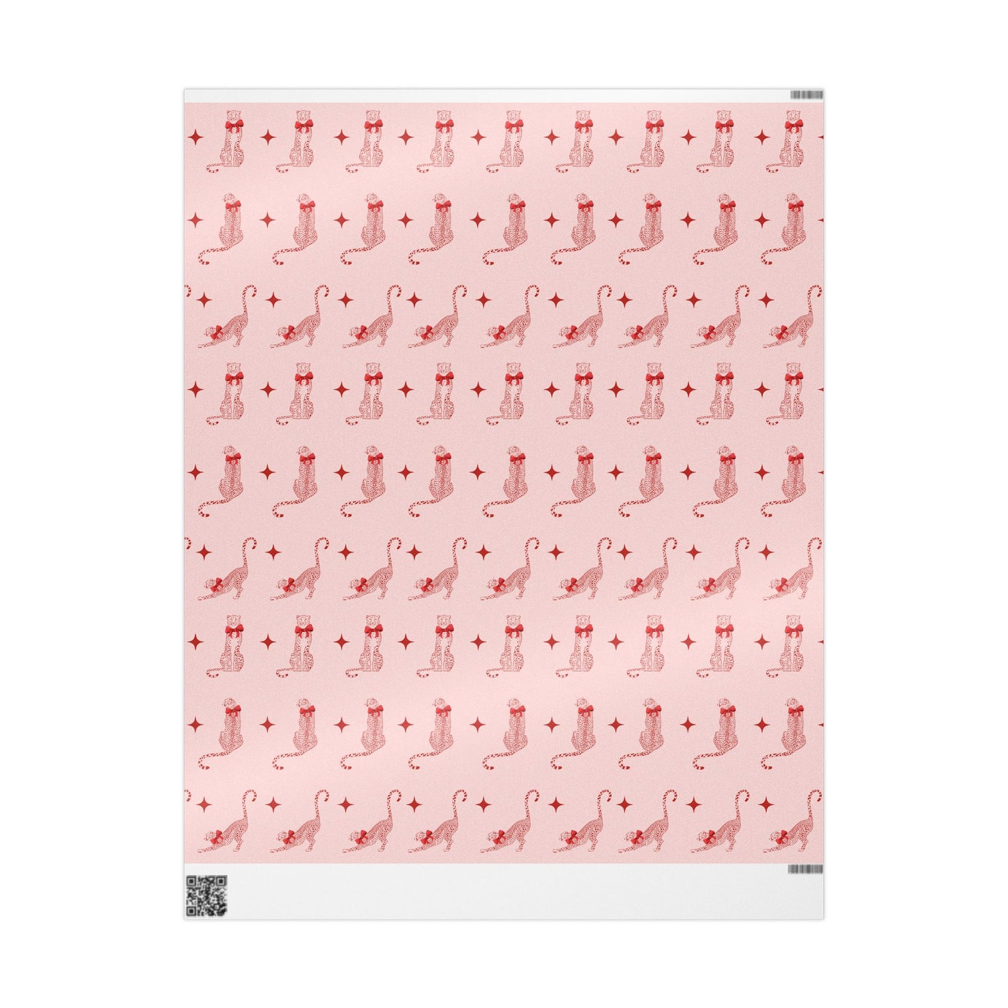 Leopards in Bows Personalized Wrapping Paper Roll