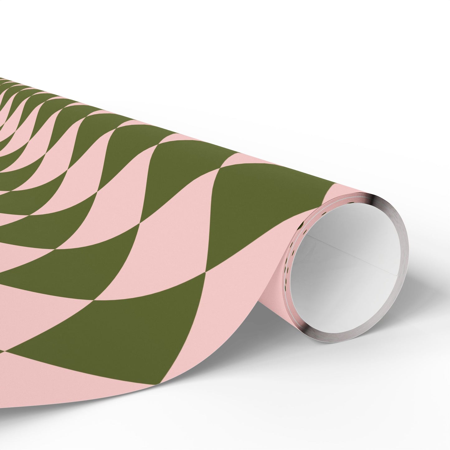 Green & Pink Checkered Wrapping Paper Roll