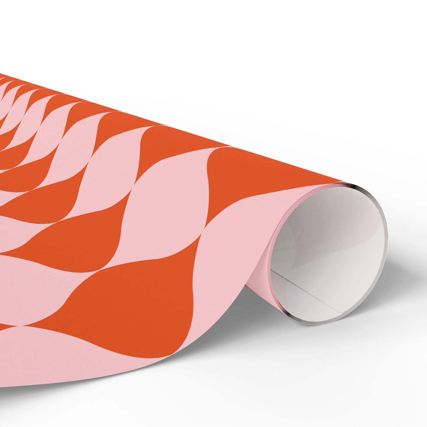 Pink & Orange Geometric Wrapping Paper Roll