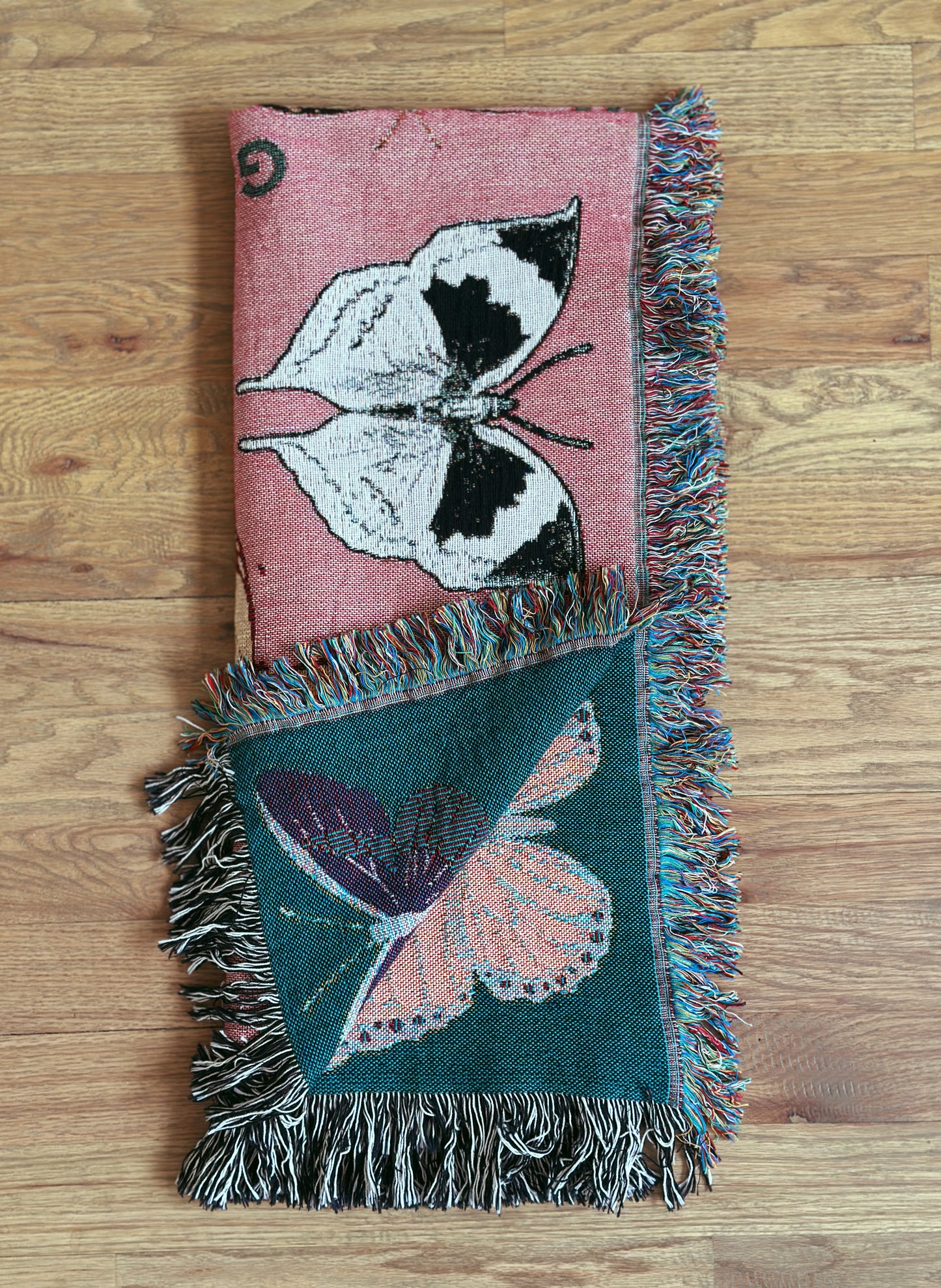 Butterfly Psalms 46 Woven Blanket, Gift For Her