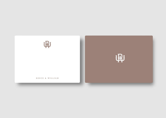 Monogram Couple Wedding Stationery Set, Personalized Monogram Stationery