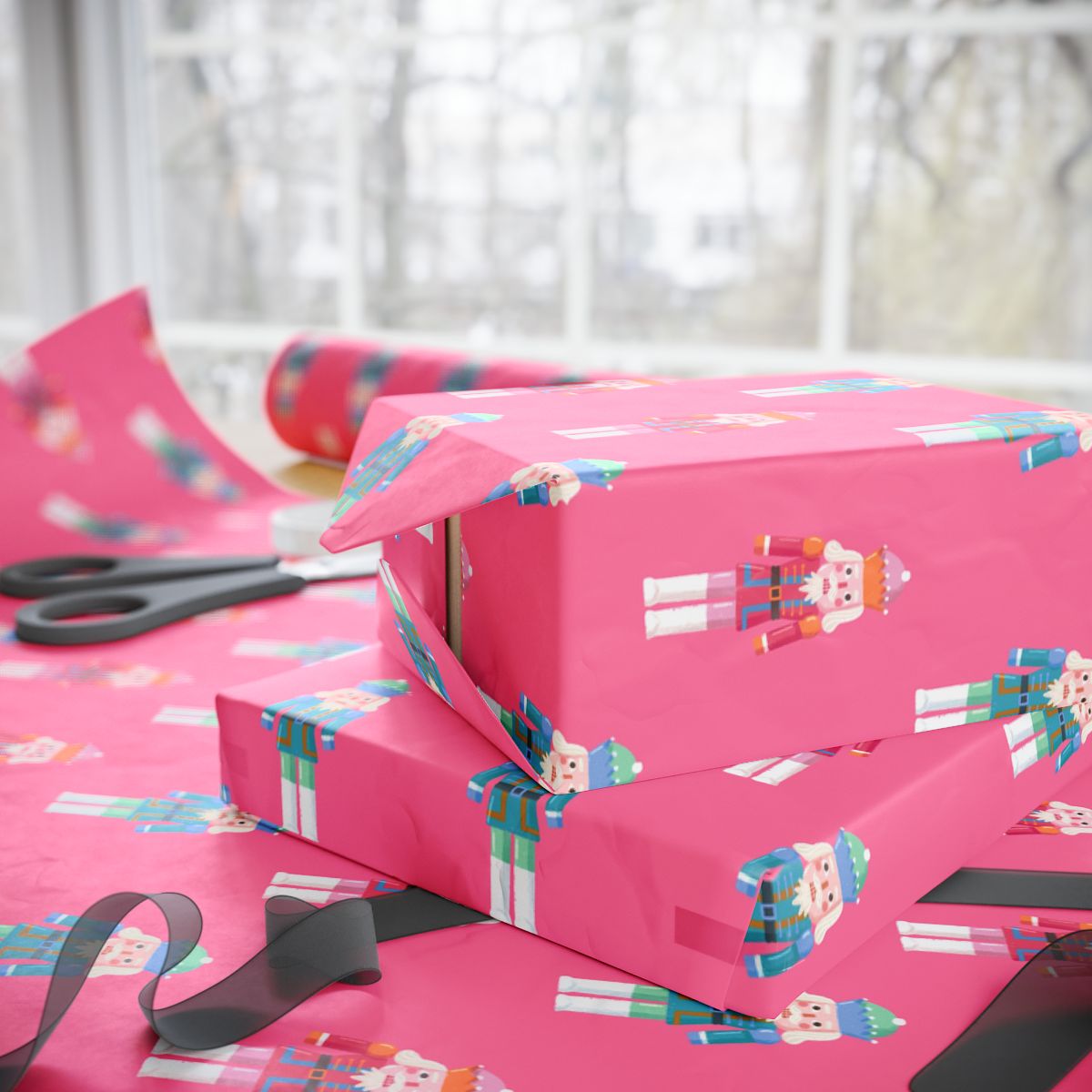 Pink Nutcracker Wrapping Paper Roll