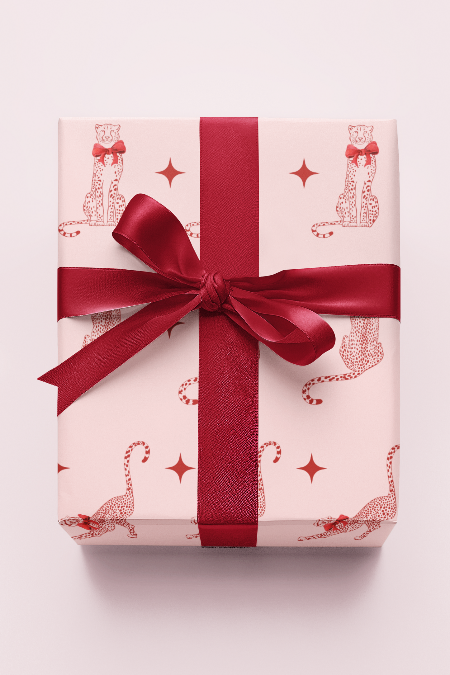 Leopards in Bows Personalized Wrapping Paper Roll