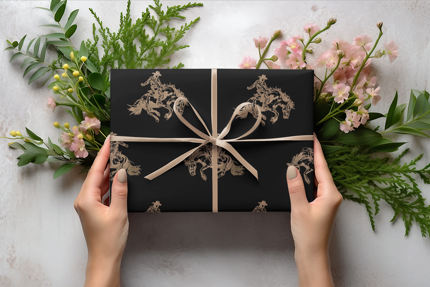 Cowboy Western Wrapping Paper Roll