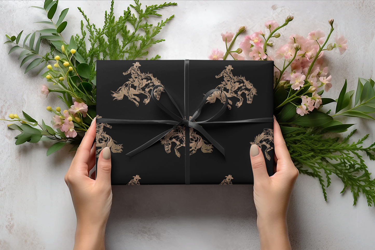 Cowboy Western Wrapping Paper Roll