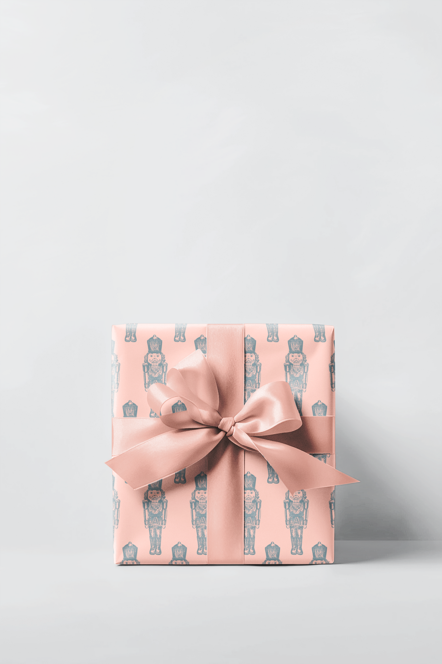 Coral & Blue Nutcracker Wrapping Paper