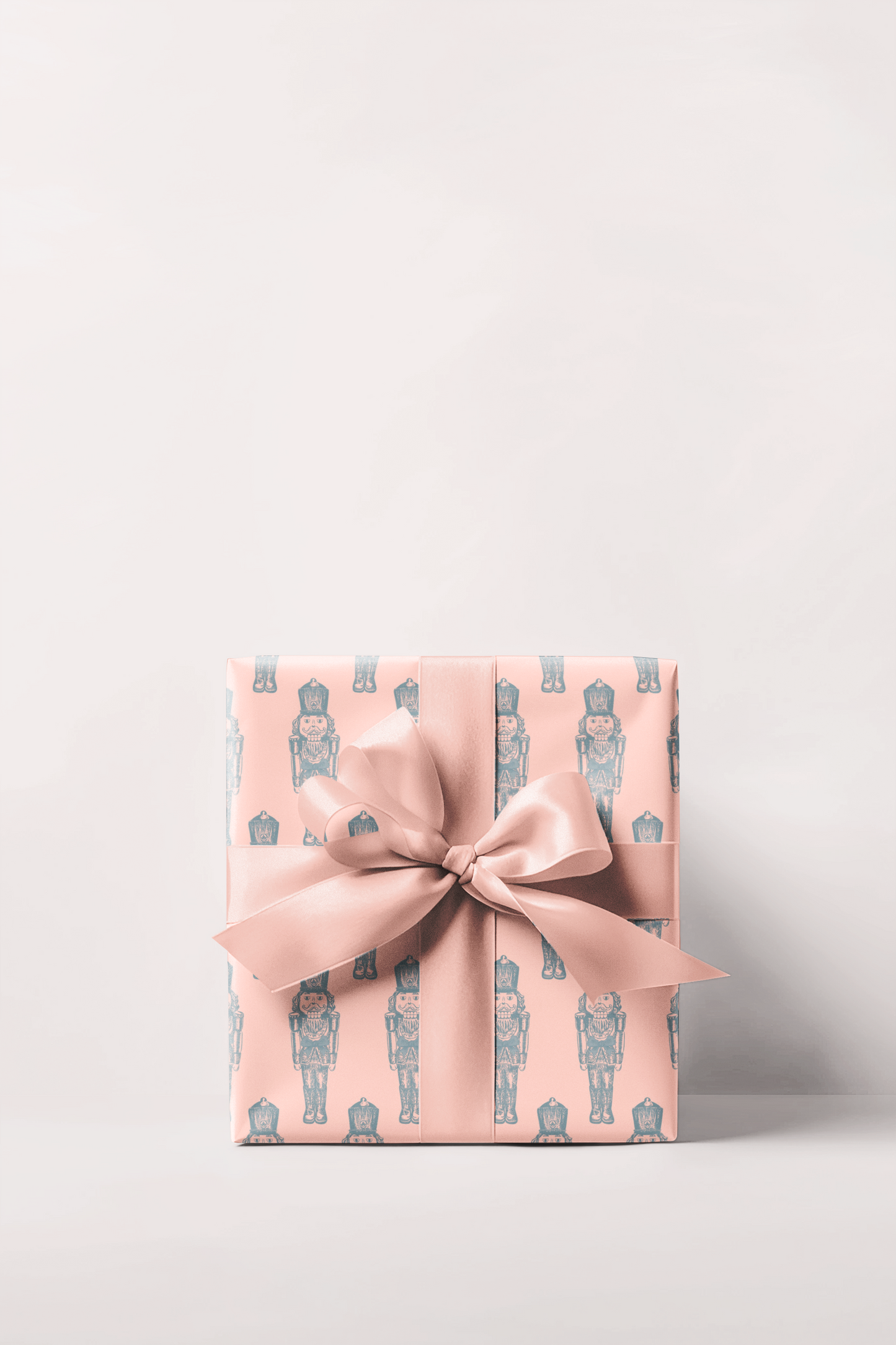 Coral & Blue Nutcracker Wrapping Paper