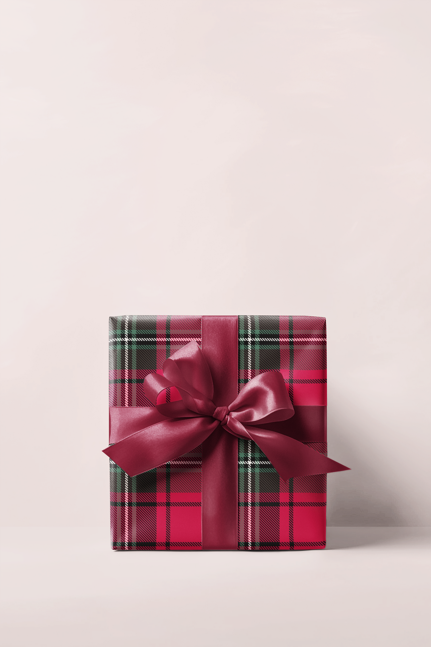 Classic Christmas Plaid Wrapping Paper Roll