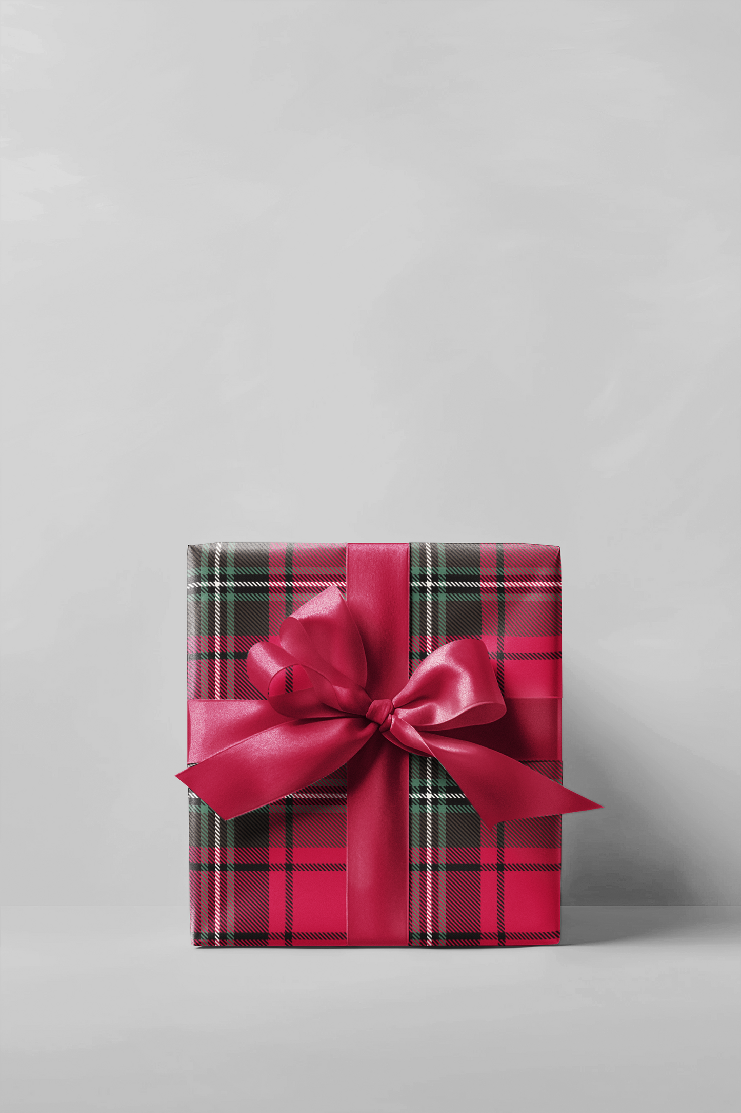 Classic Christmas Plaid Wrapping Paper Roll