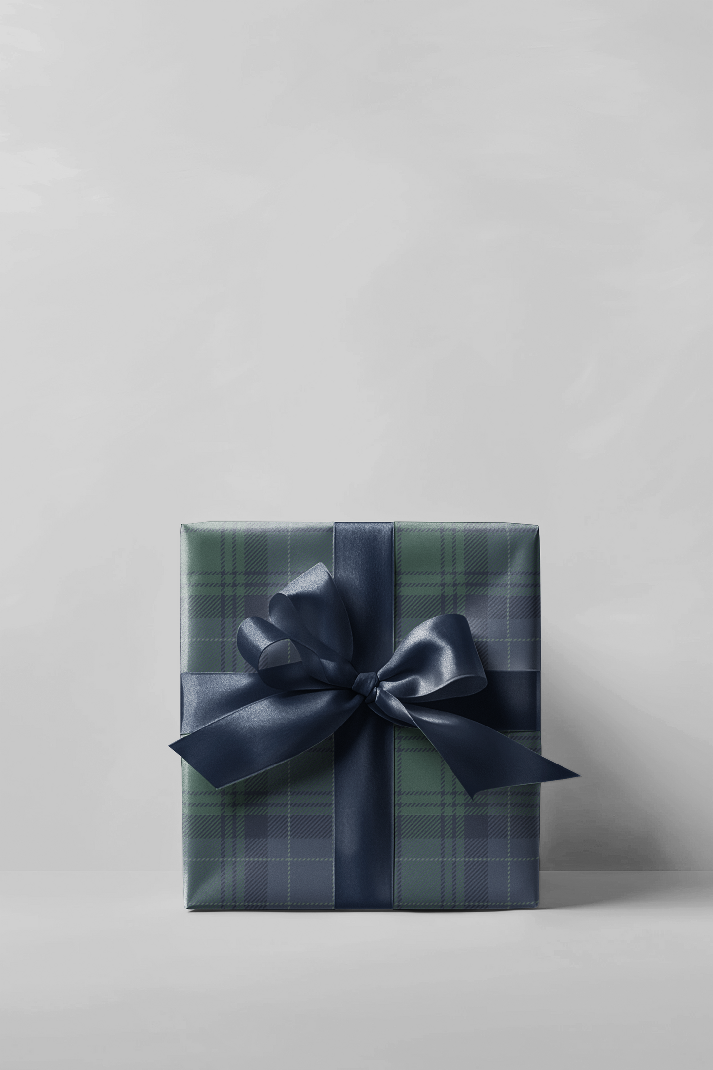 Blue & Green Plaid Wrapping Paper Roll
