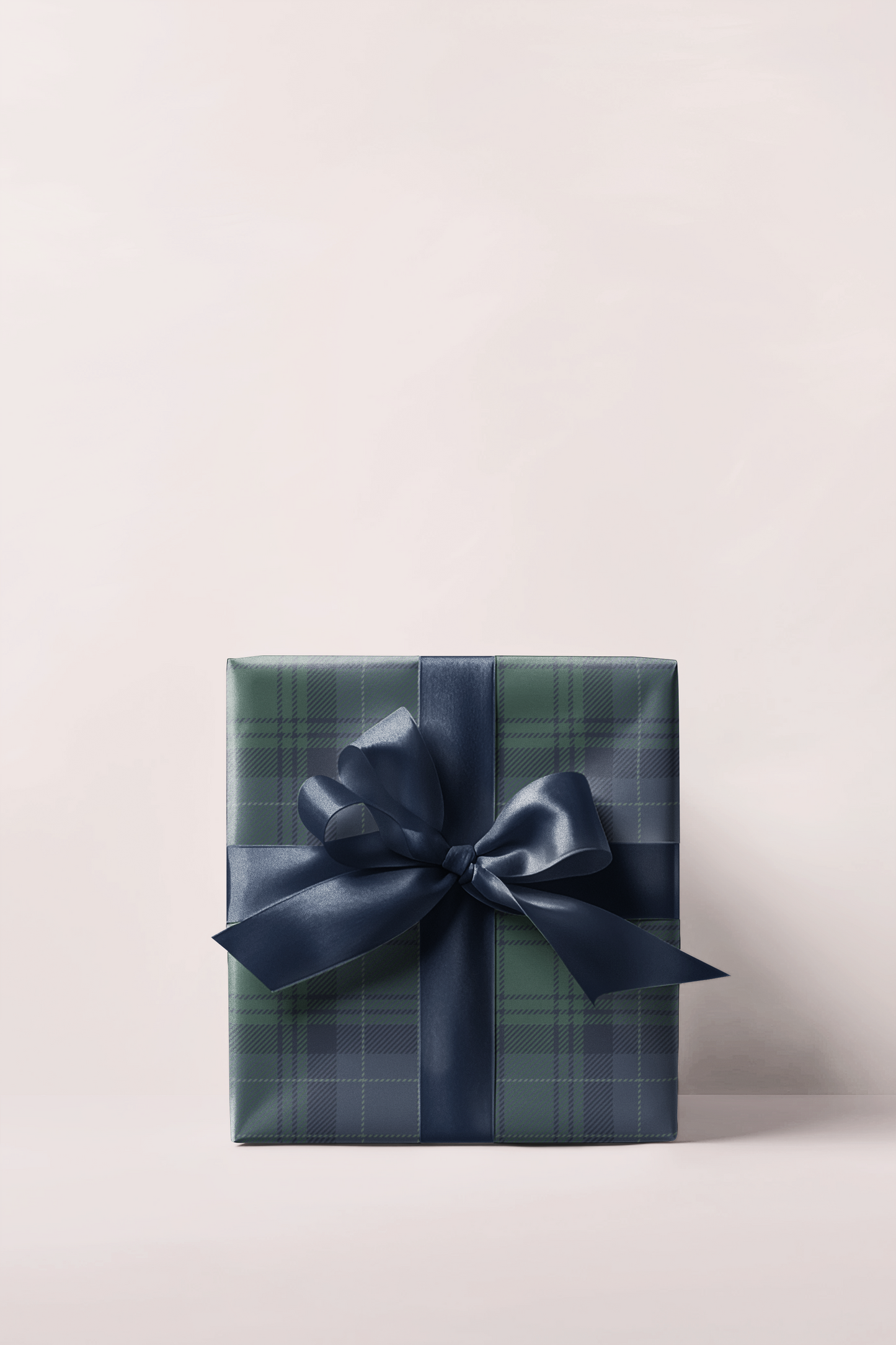 Blue & Green Plaid Wrapping Paper Roll