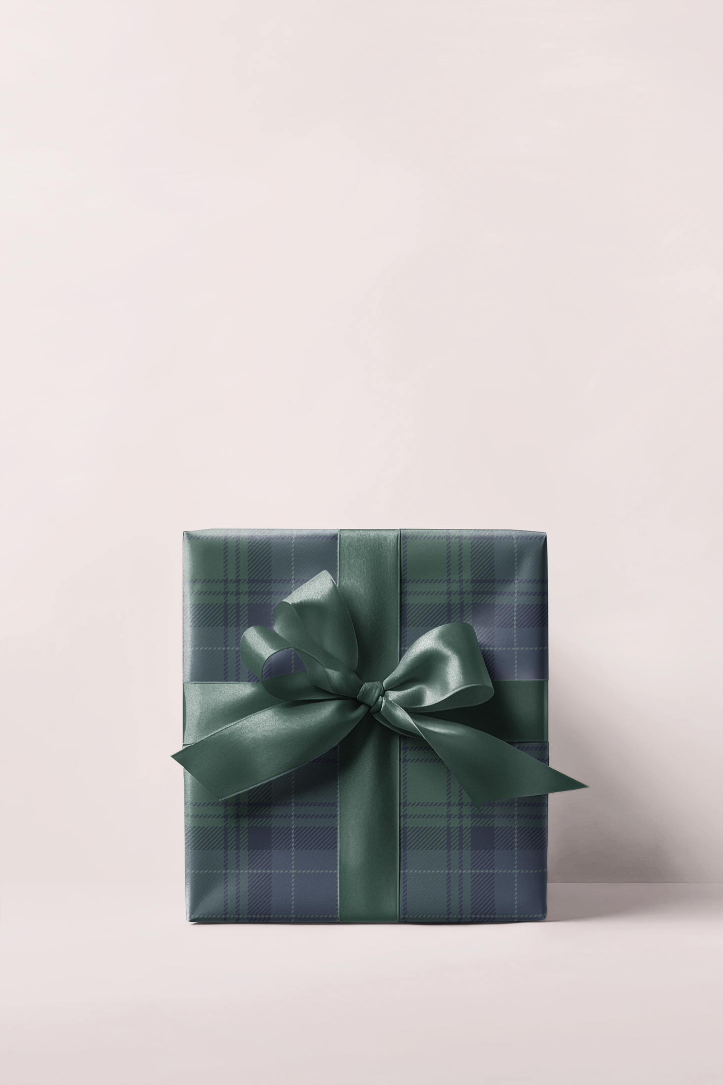 Blue & Green Plaid Wrapping Paper Roll