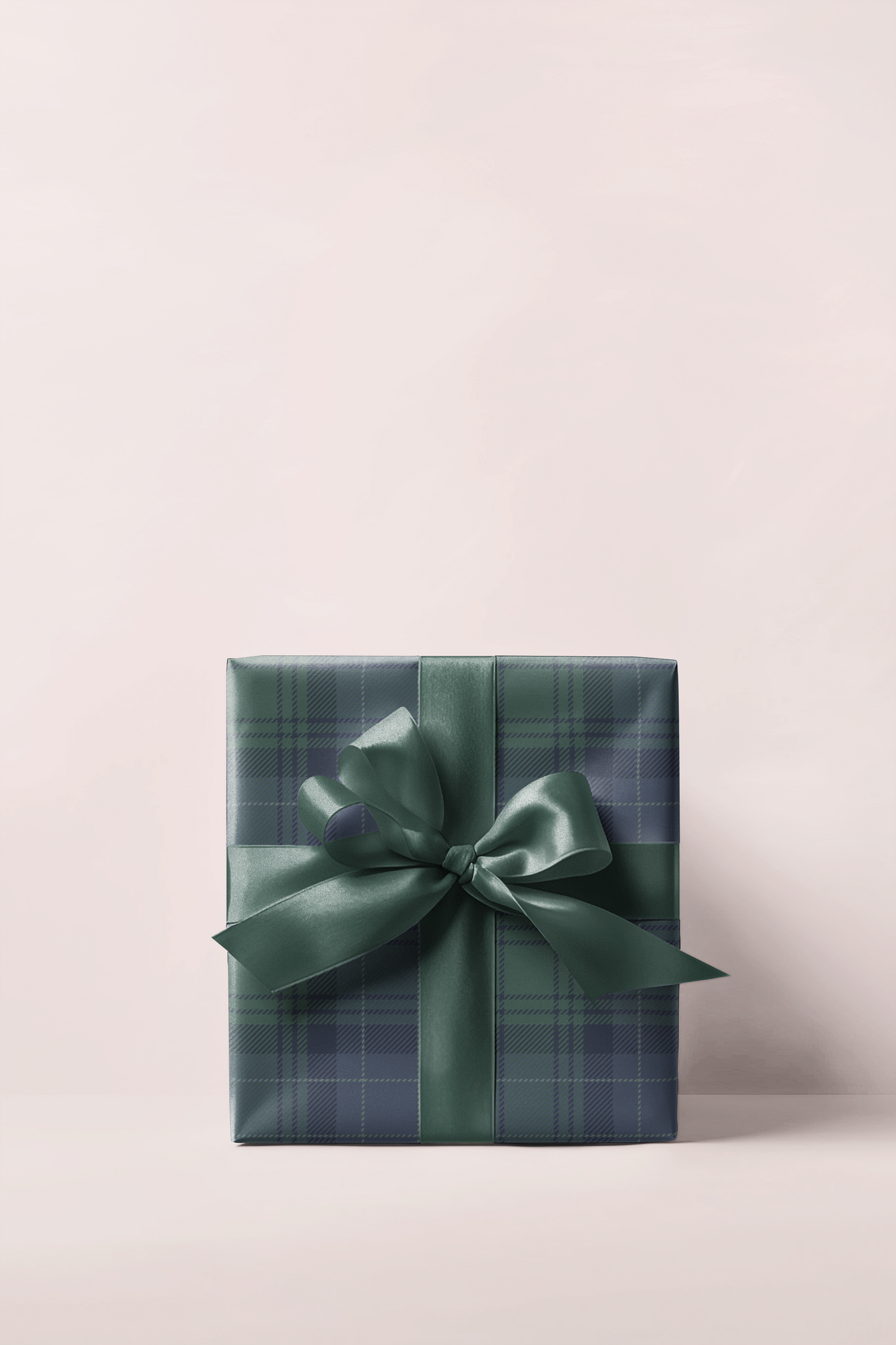 Blue & Green Plaid Wrapping Paper Roll