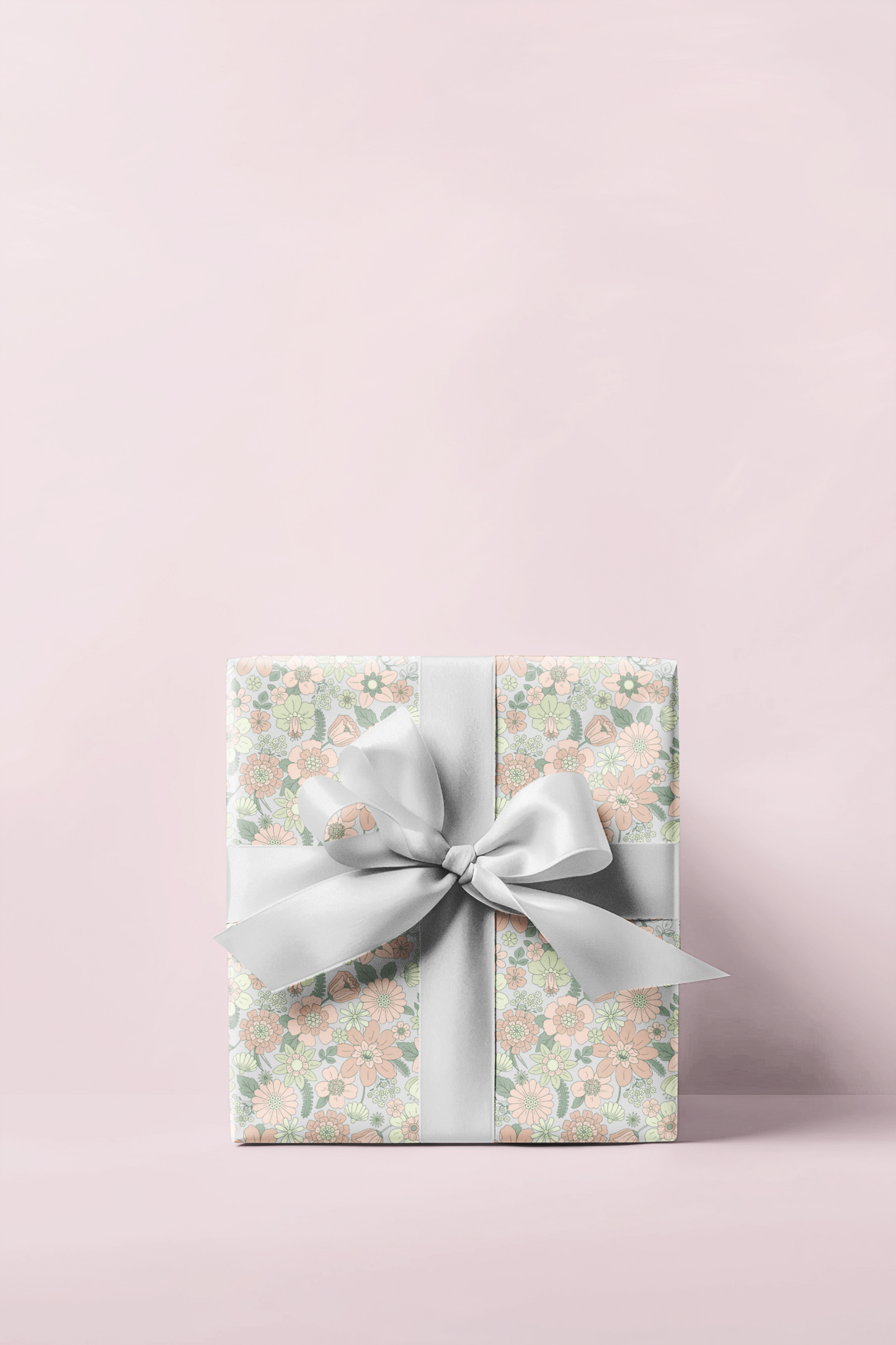 Soft Floral Wrapping Paper Roll