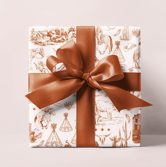 Rust Western Wrapping Paper Roll