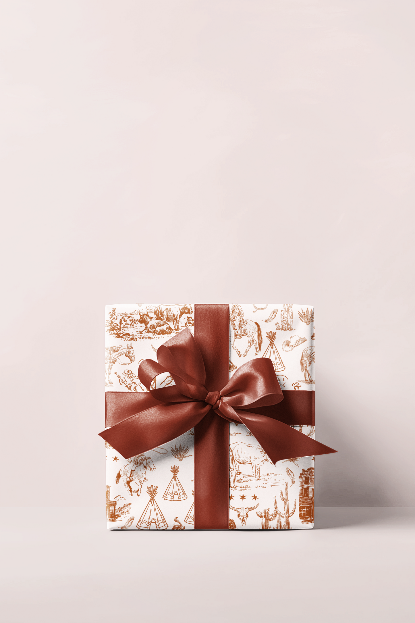 Rust Western Wrapping Paper Roll