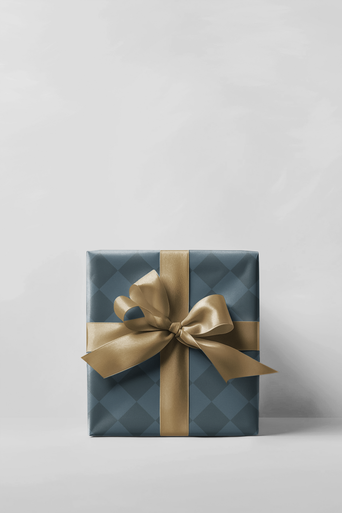 Navy Blue Diamond Checkered Wrapping Paper Roll