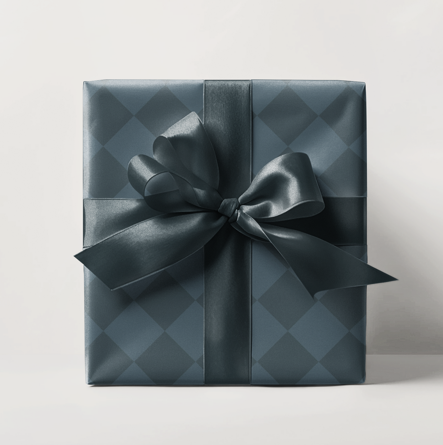 Navy Blue Diamond Checkered Wrapping Paper Roll