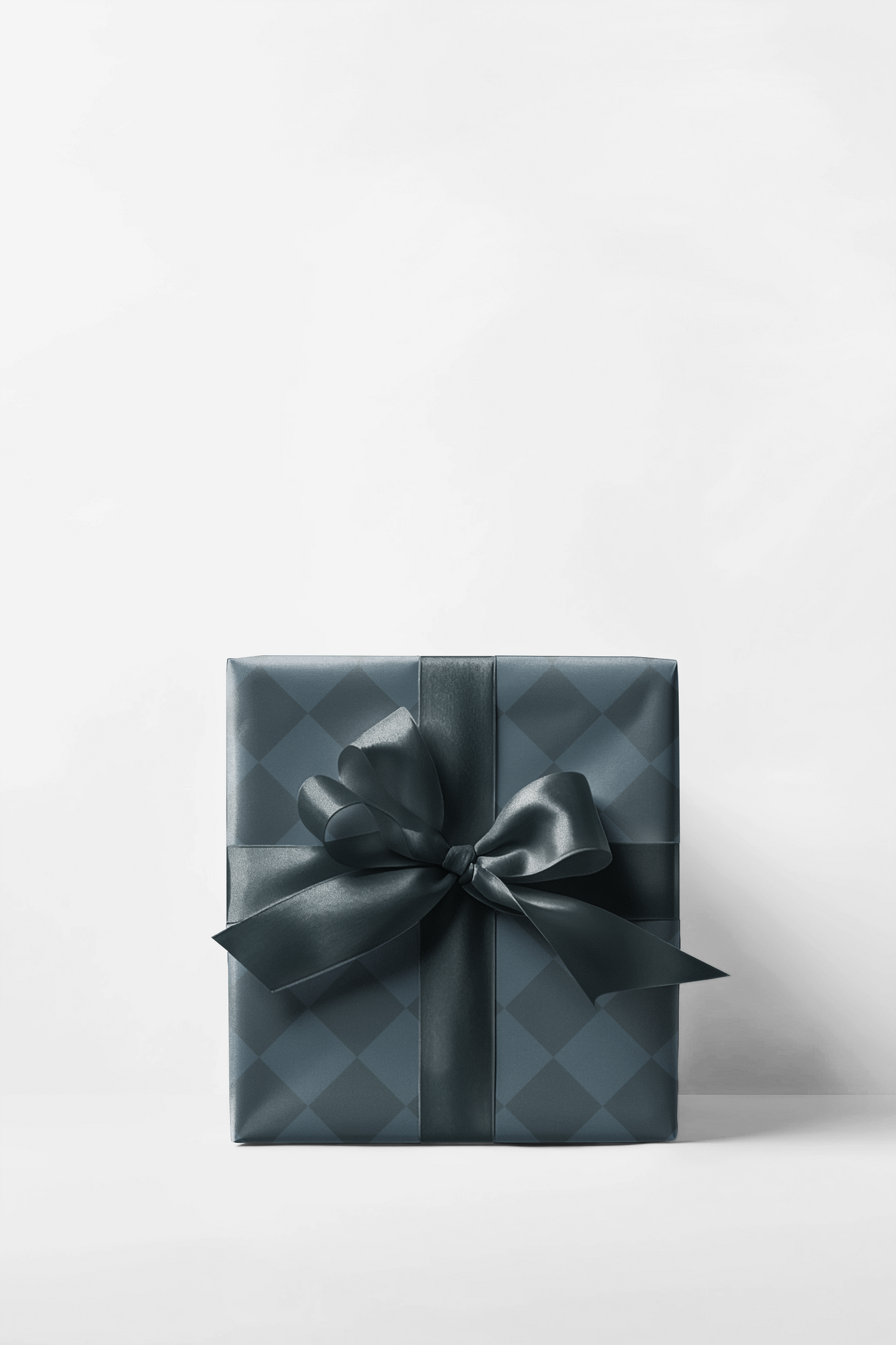 Navy Blue Diamond Checkered Wrapping Paper Roll