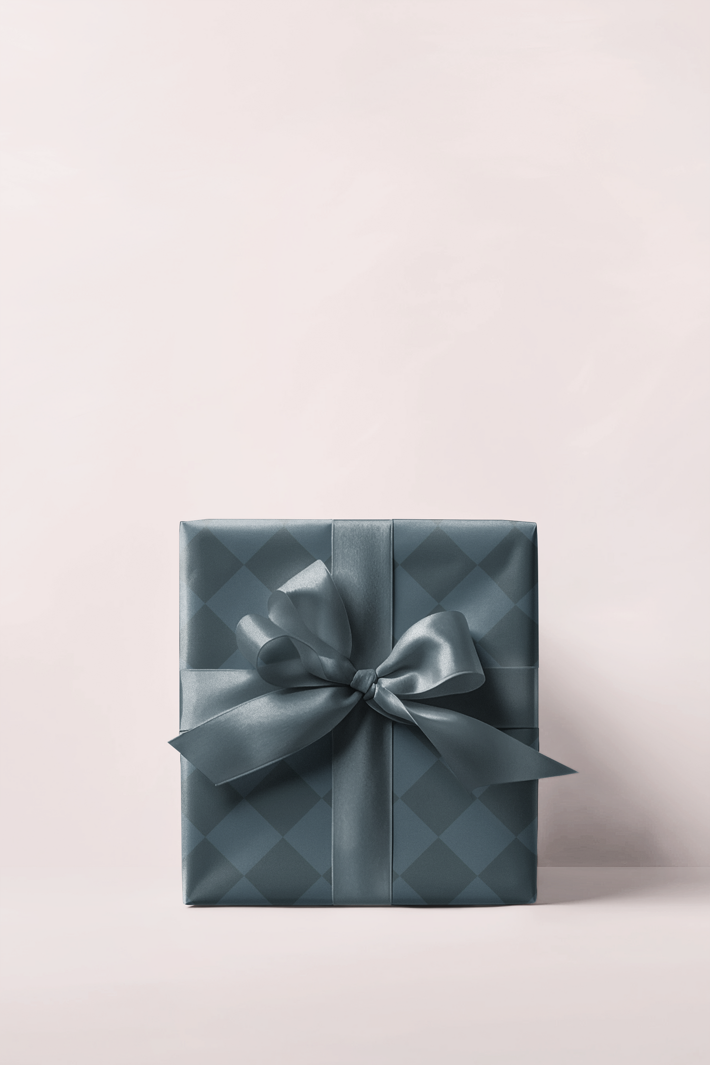 Navy Blue Diamond Checkered Wrapping Paper Roll
