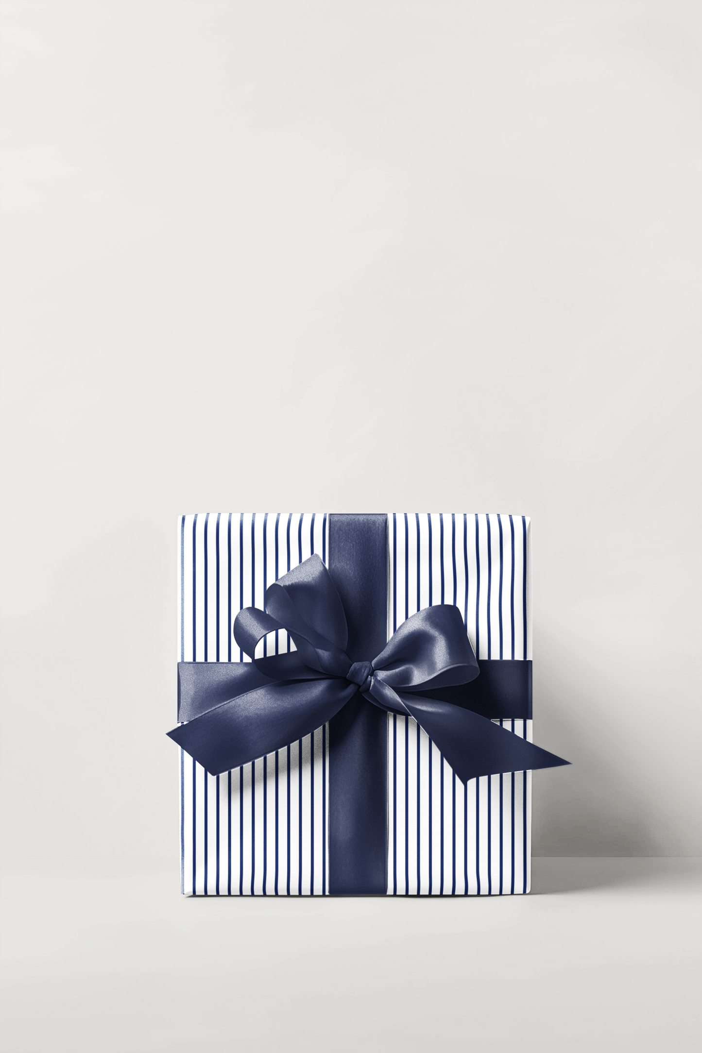 Navy Striped Wrapping Paper Roll