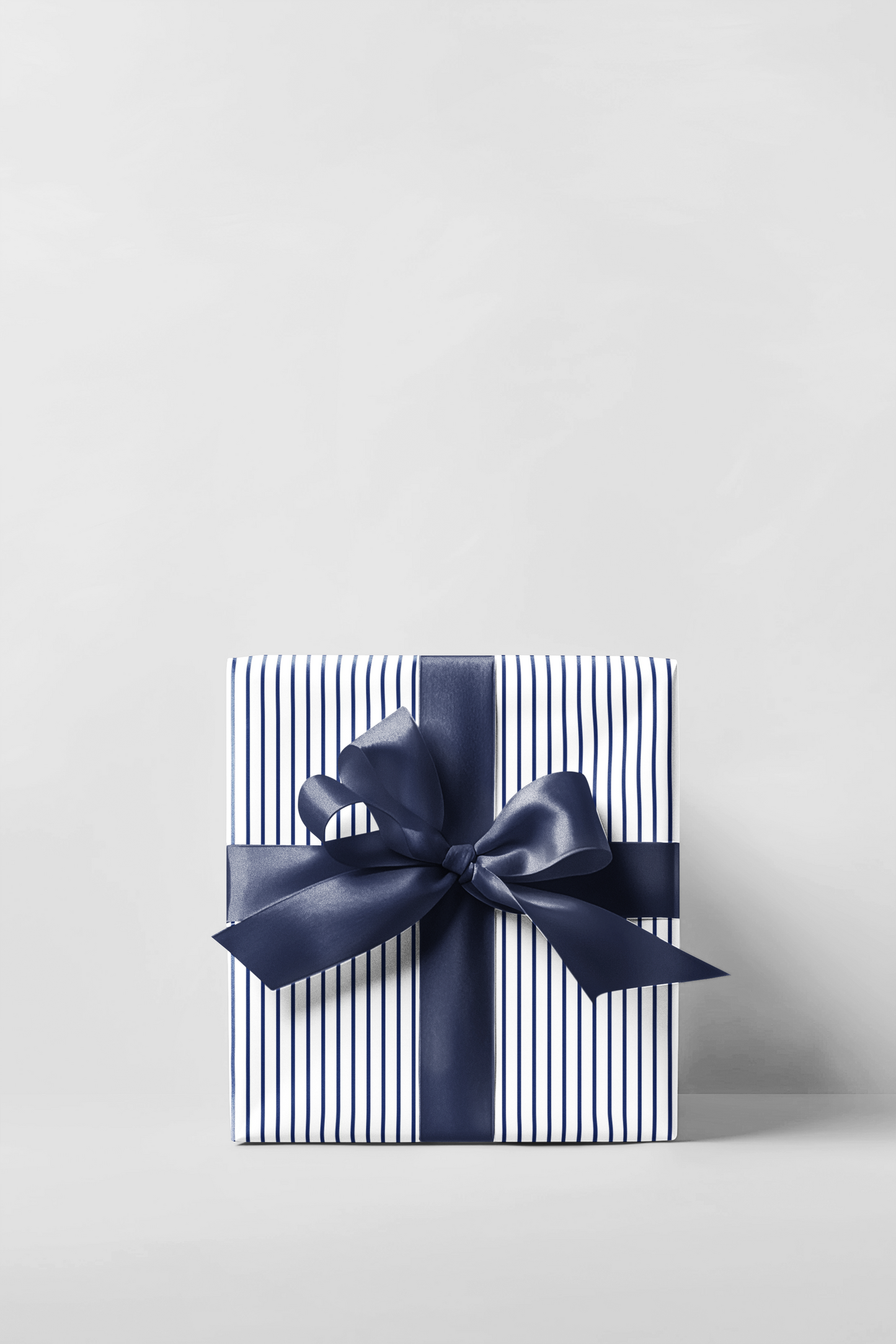 Navy Striped Wrapping Paper Roll
