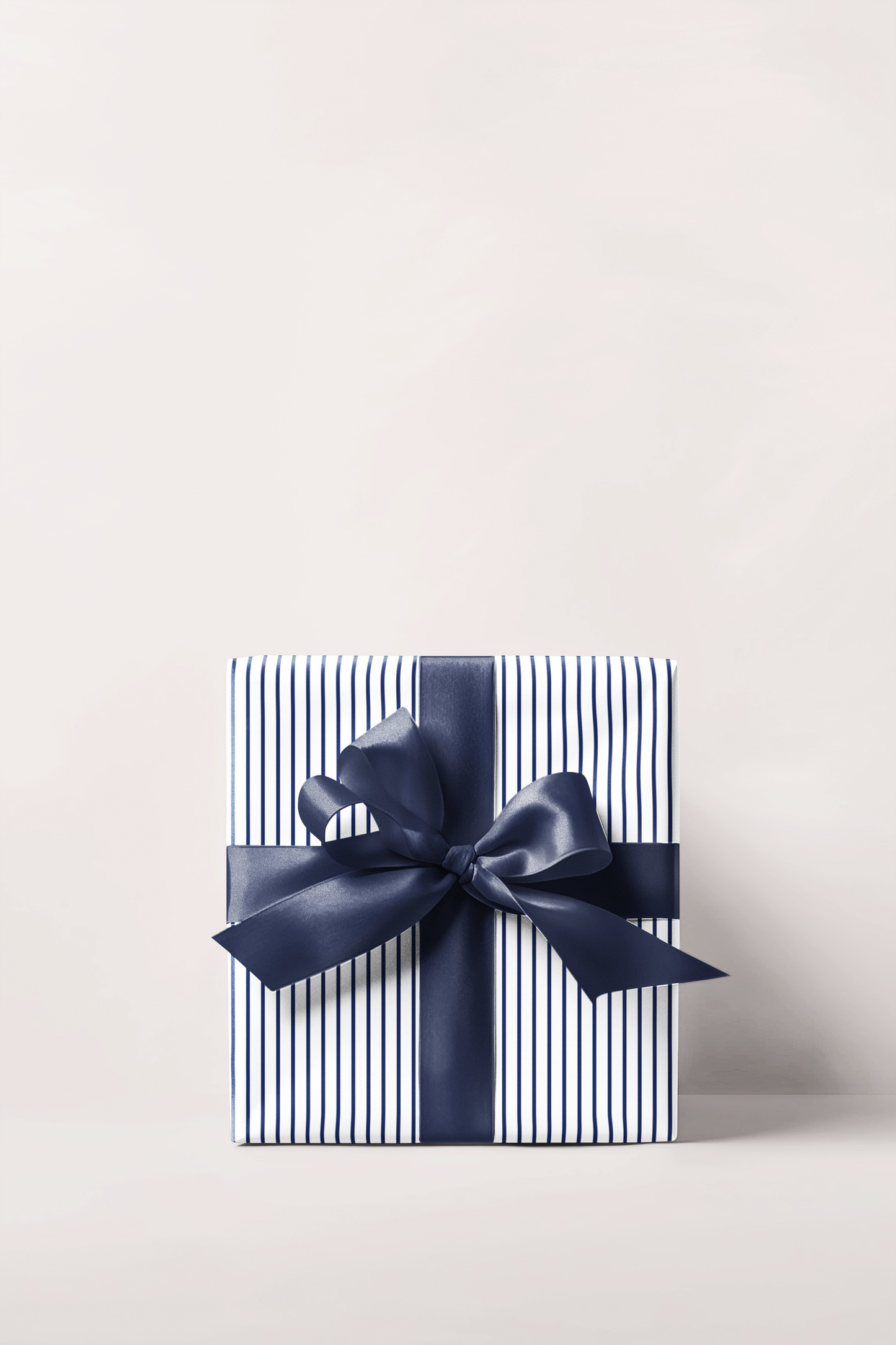 Navy Striped Wrapping Paper Roll